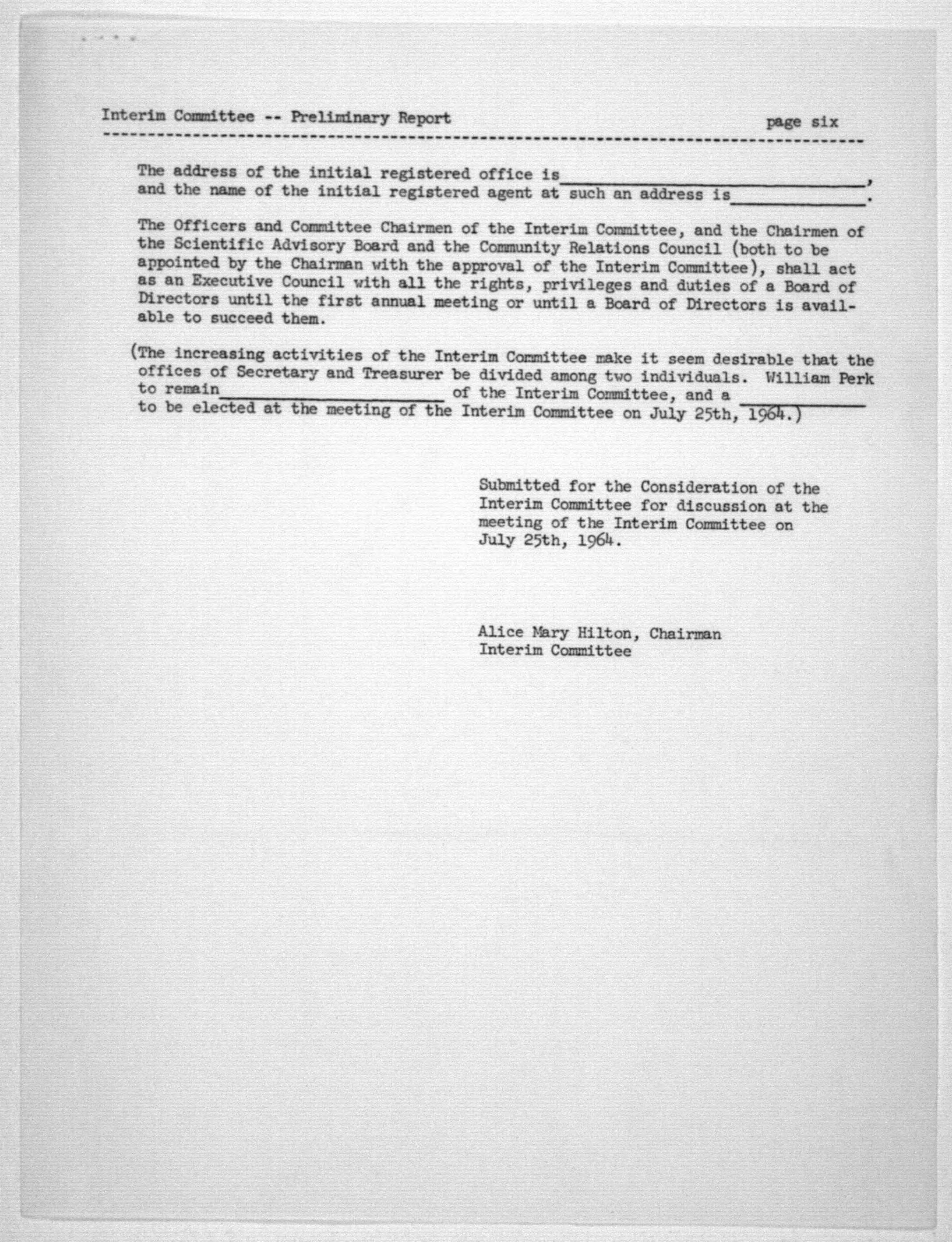 Scanned image of the current content page