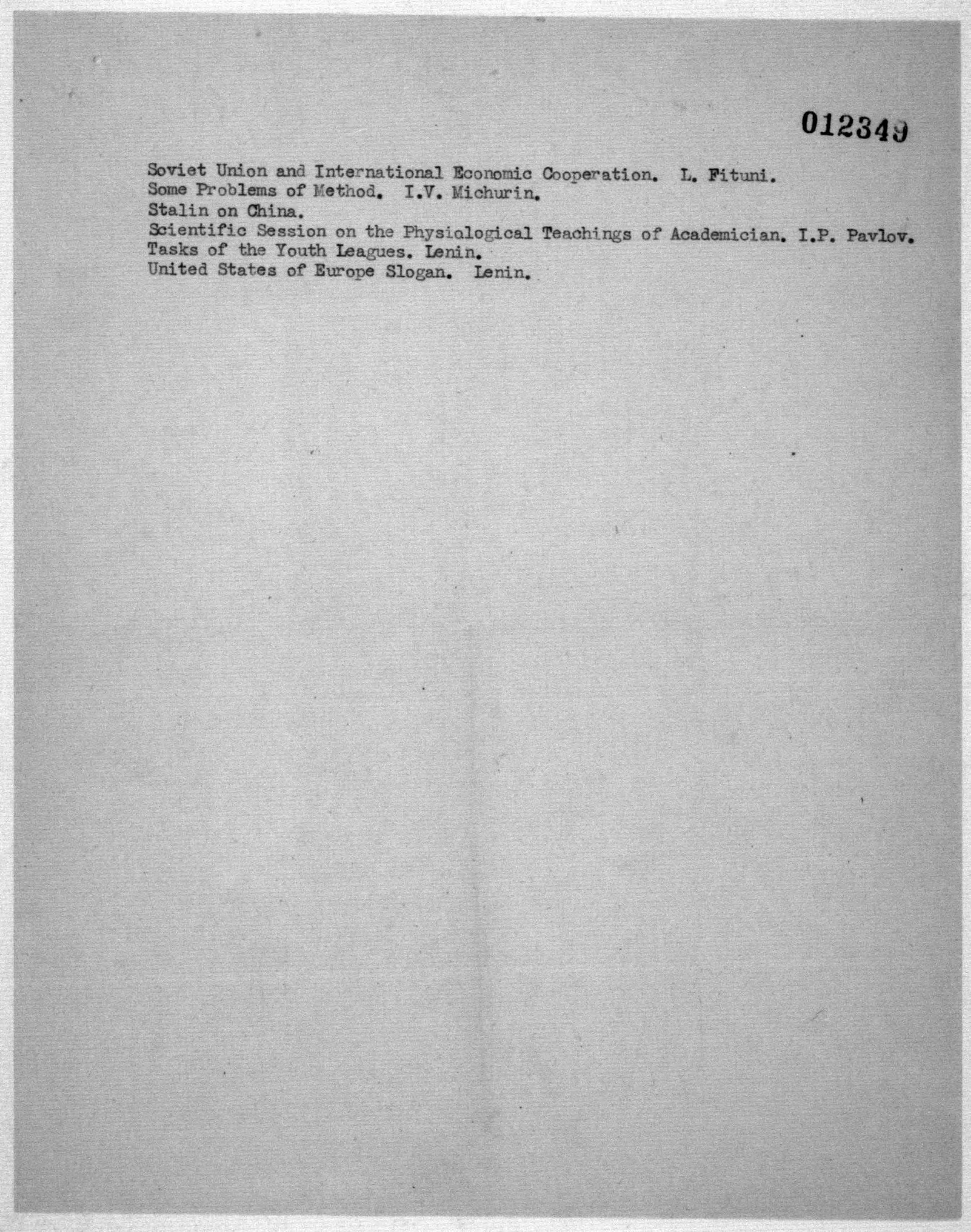 Scanned image of the current content page
