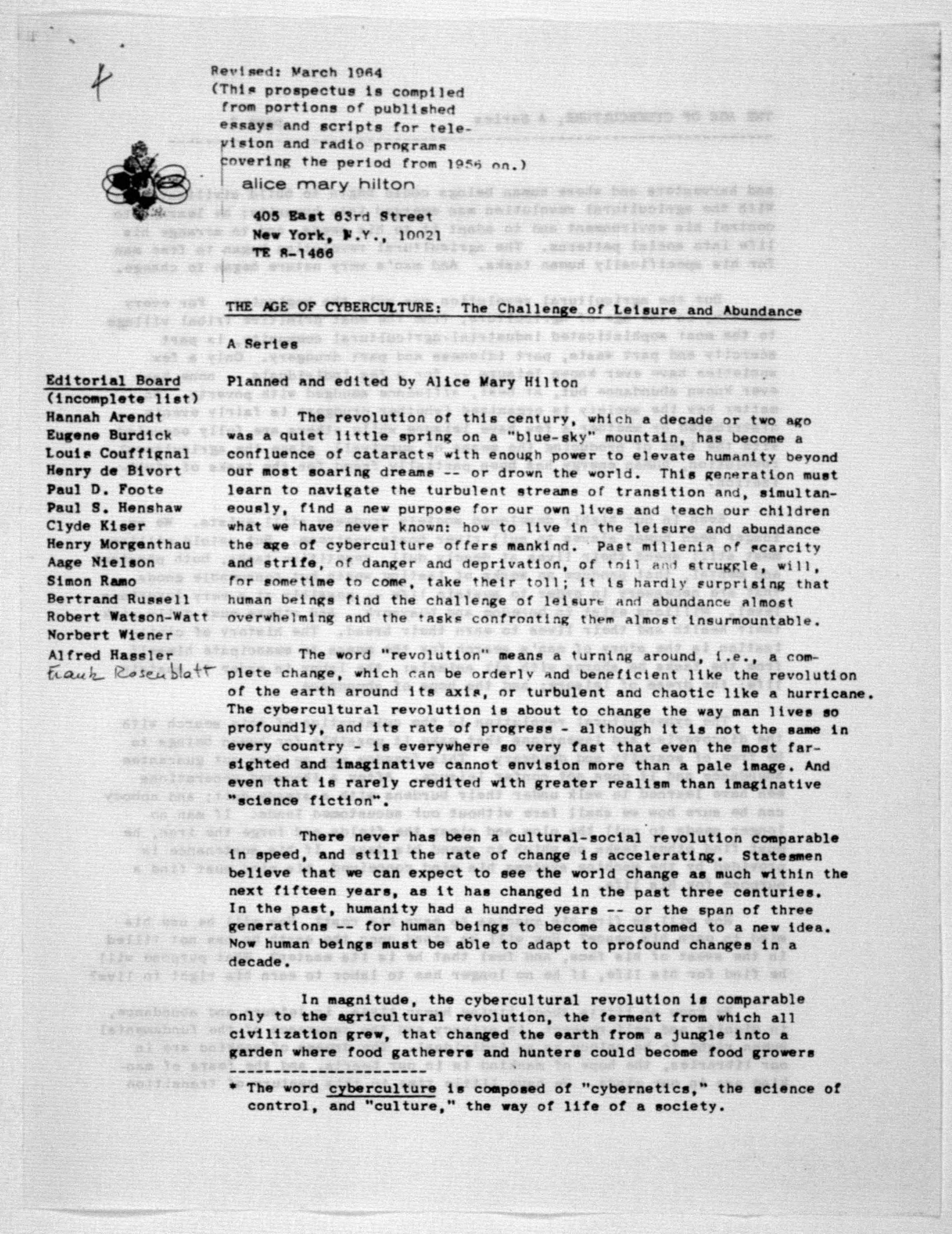 Scanned image of the current content page