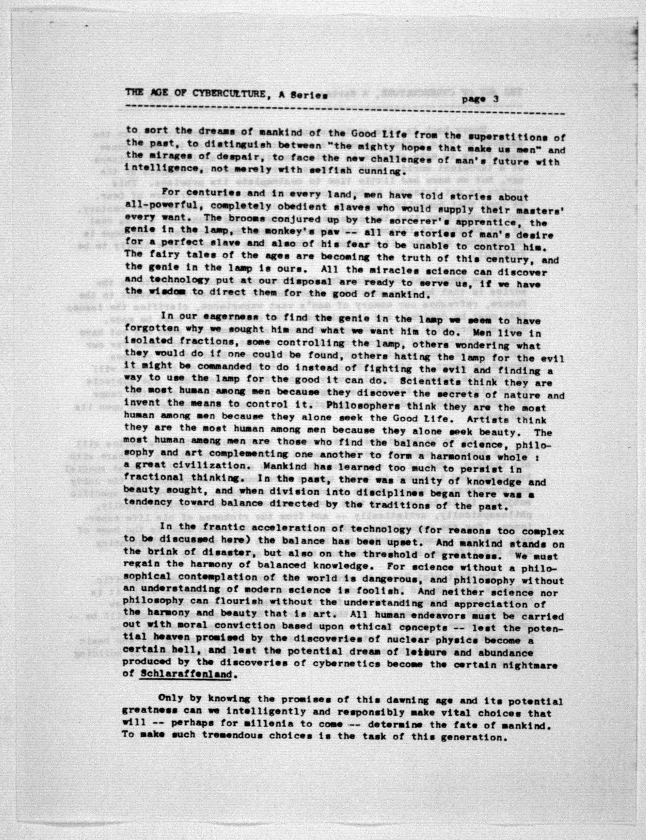 Scanned image of the current content page