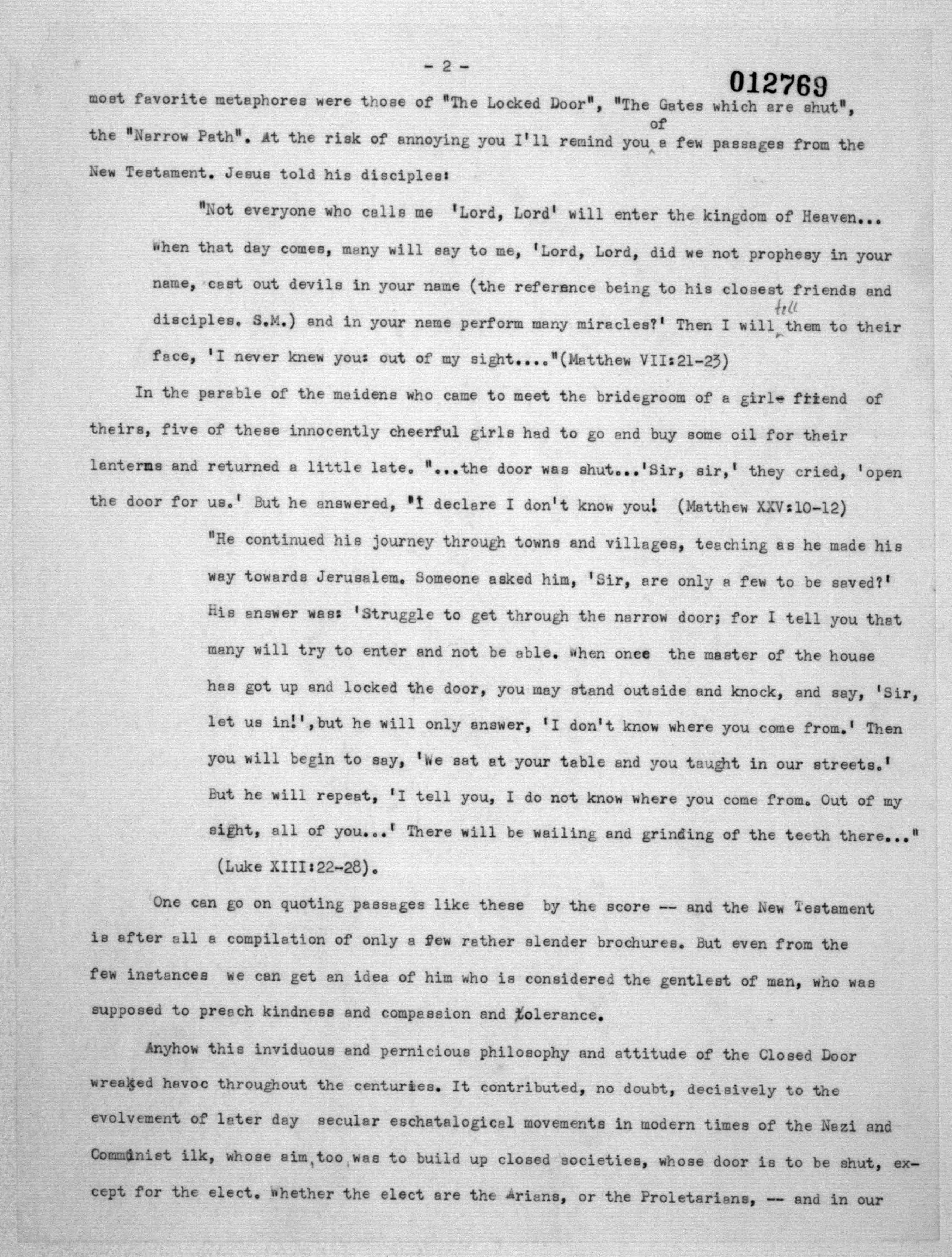 Scanned image of the current content page
