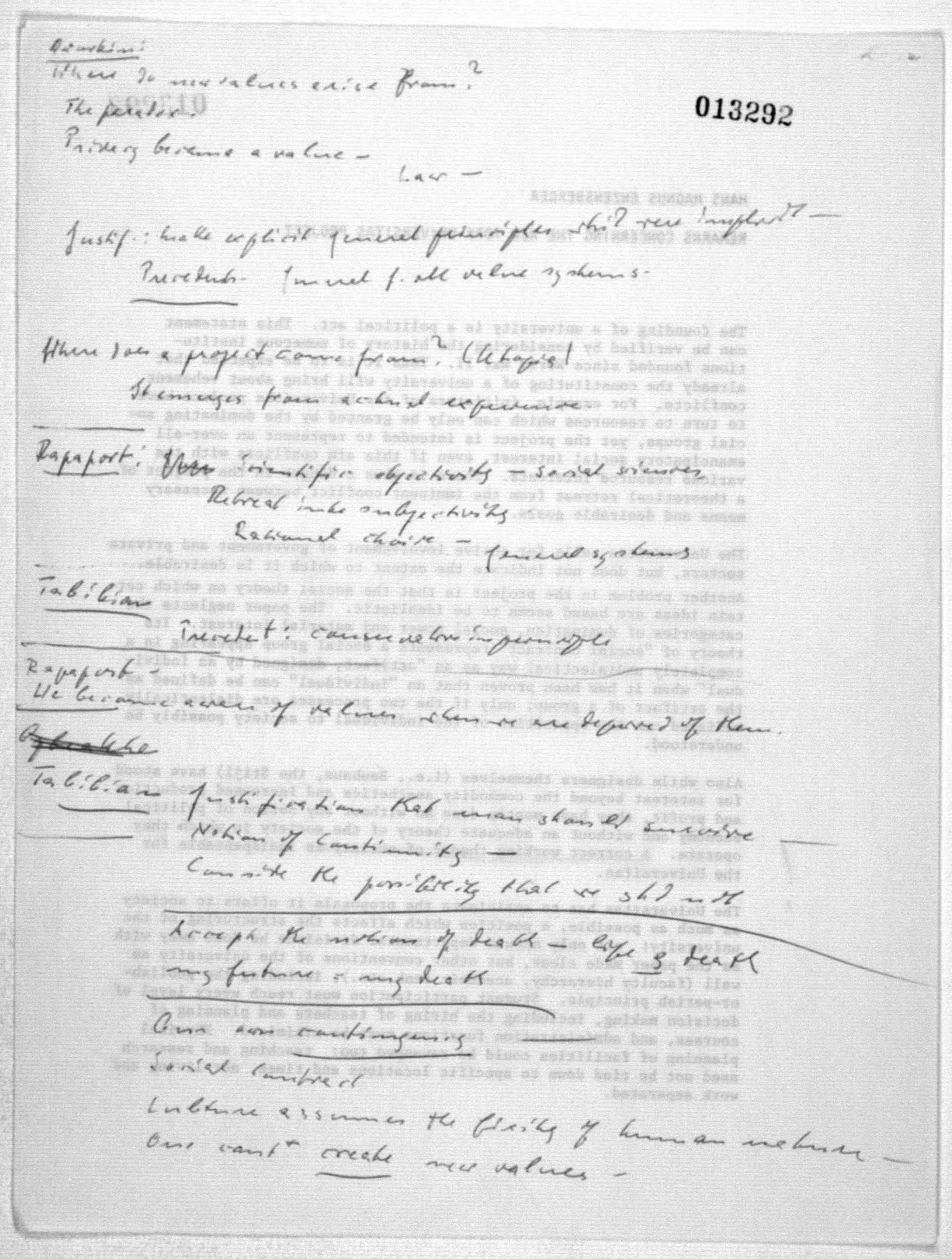 Scanned image of the current content page