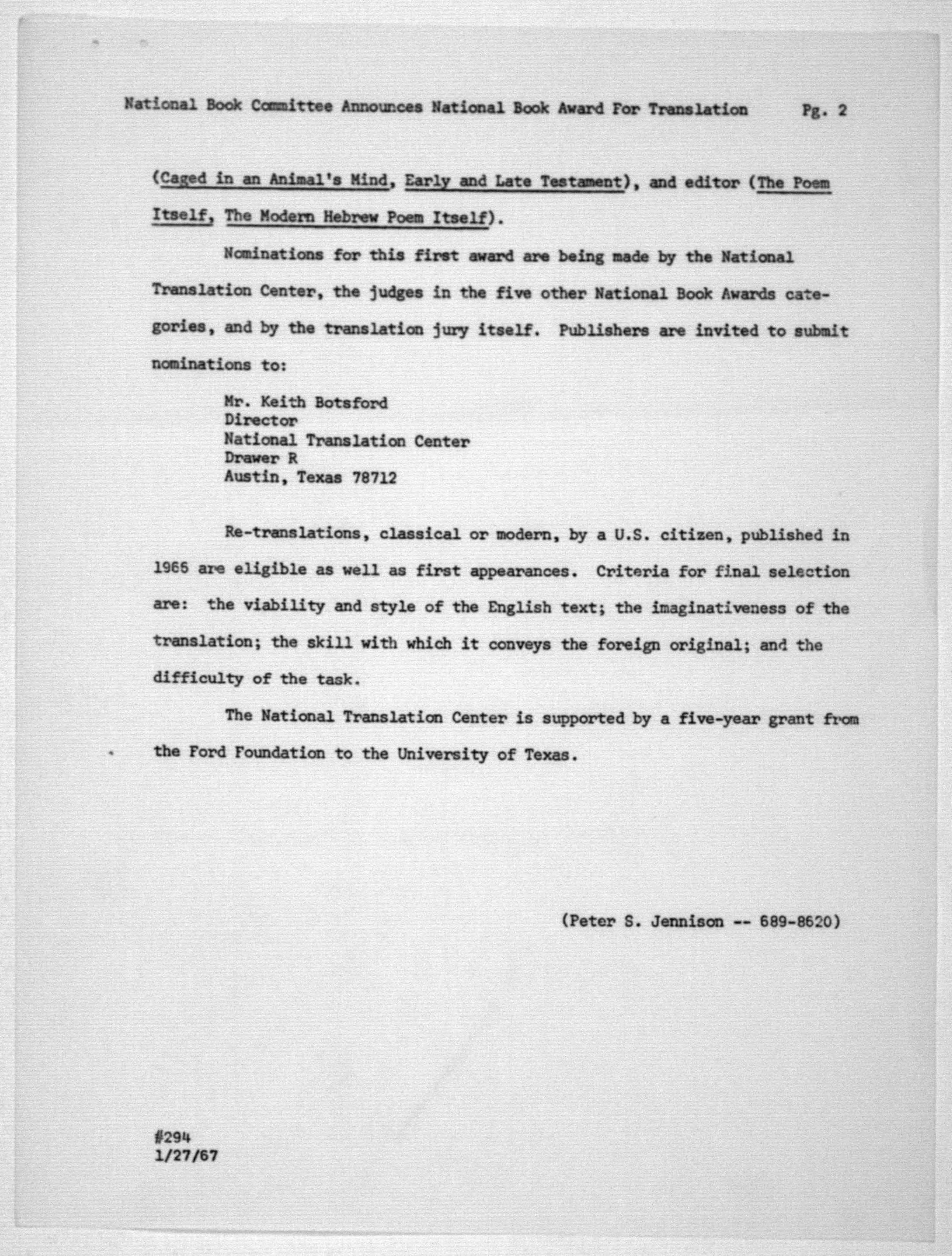 Scanned image of the current content page