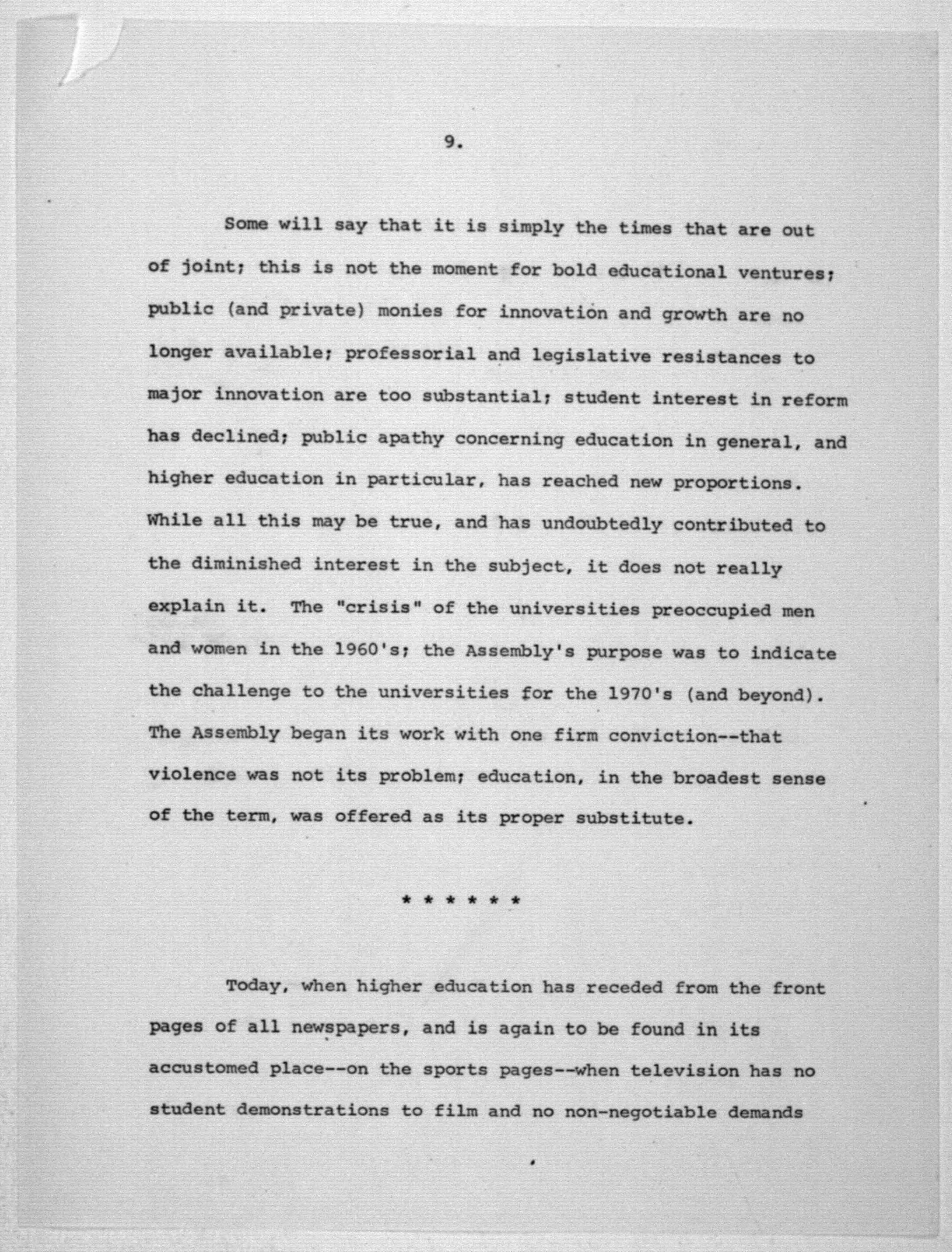 Scanned image of the current content page