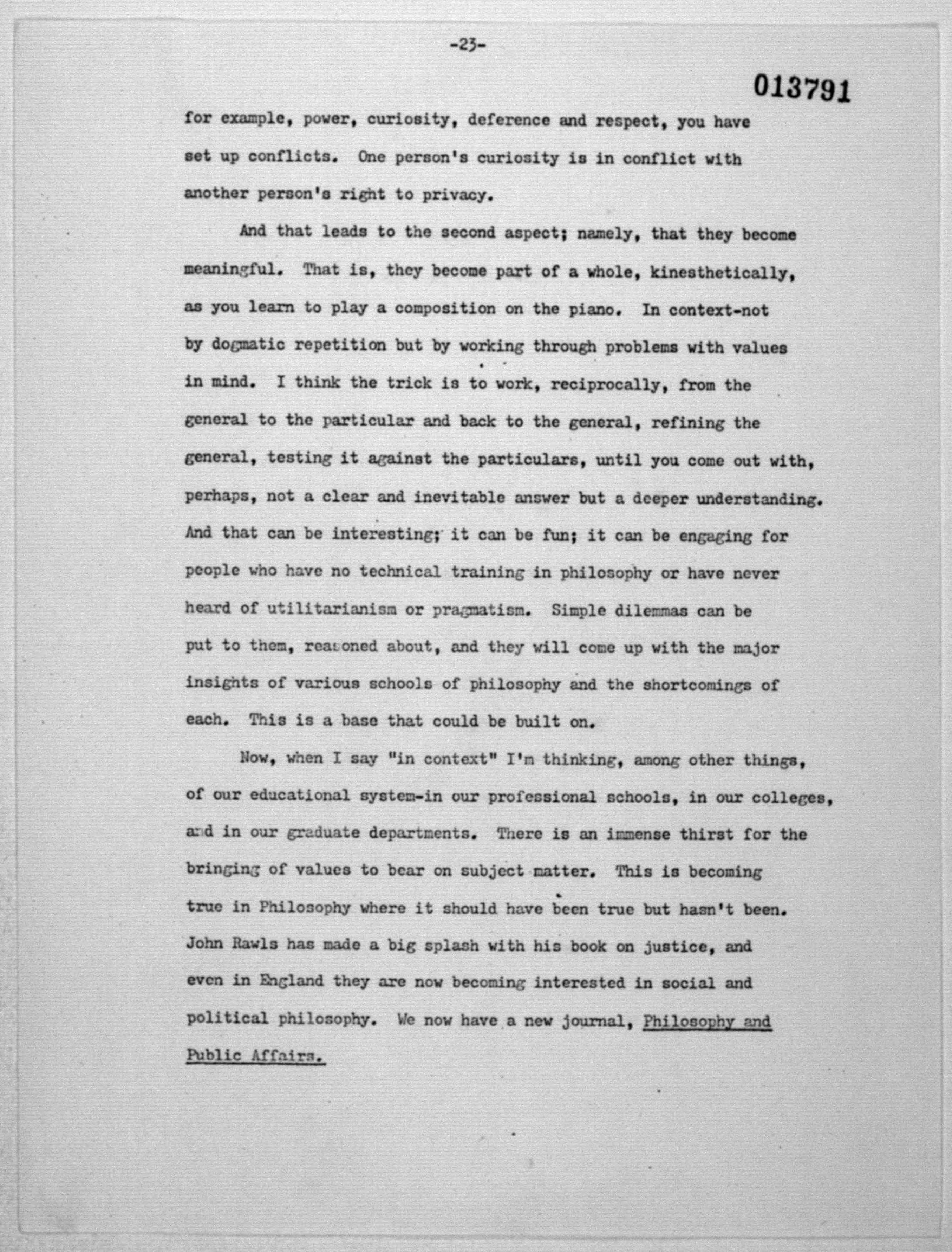 Scanned image of the current content page