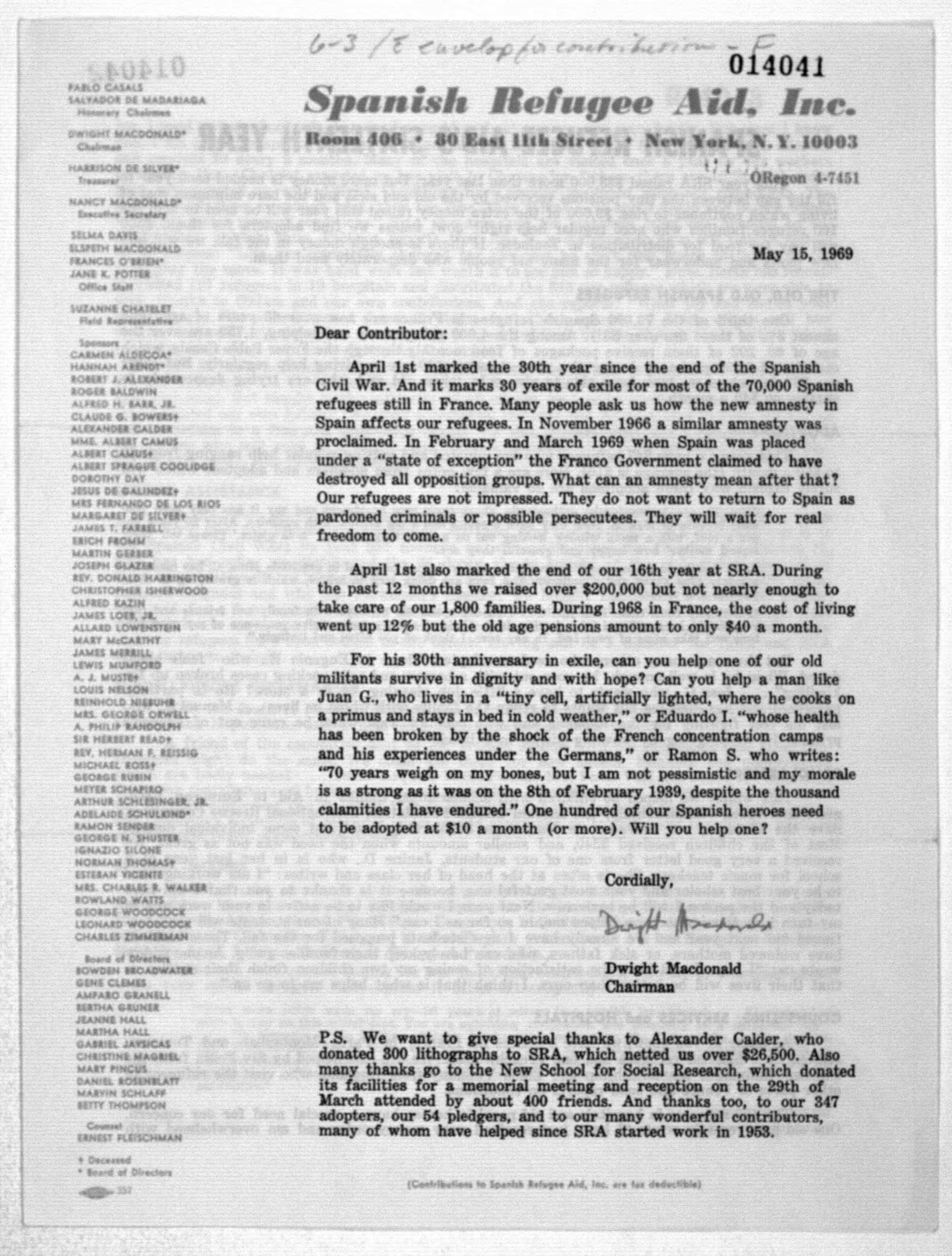 Scanned image of the current content page