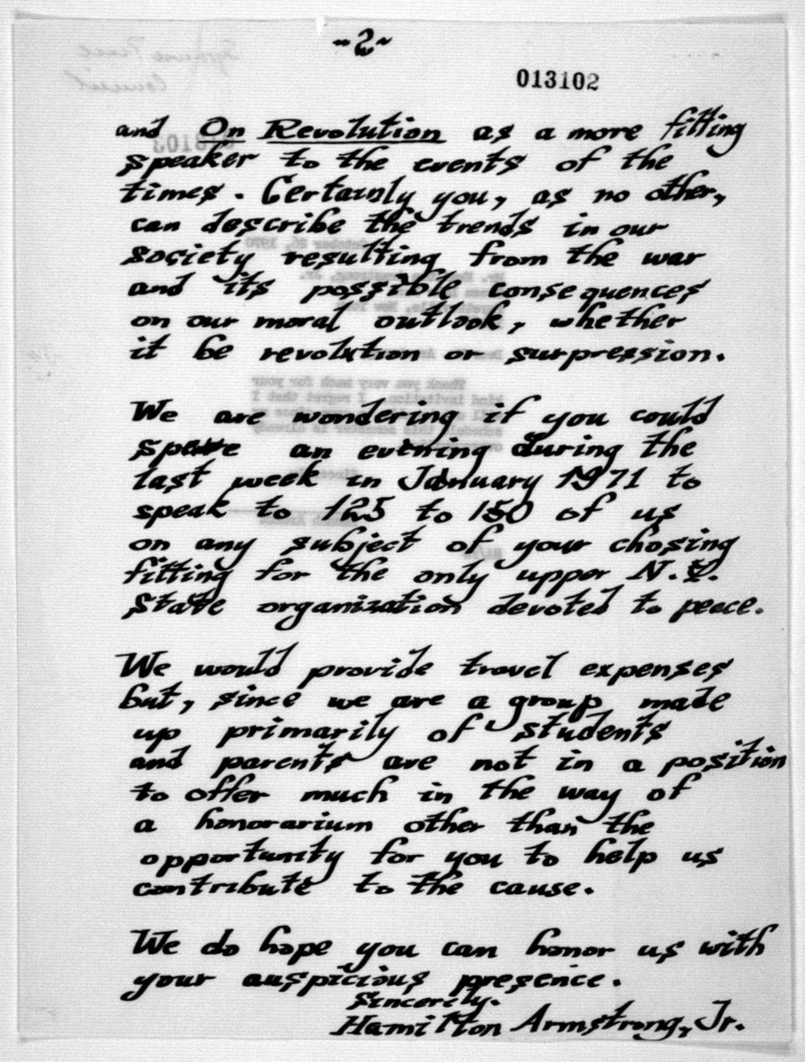 Scanned image of the current content page