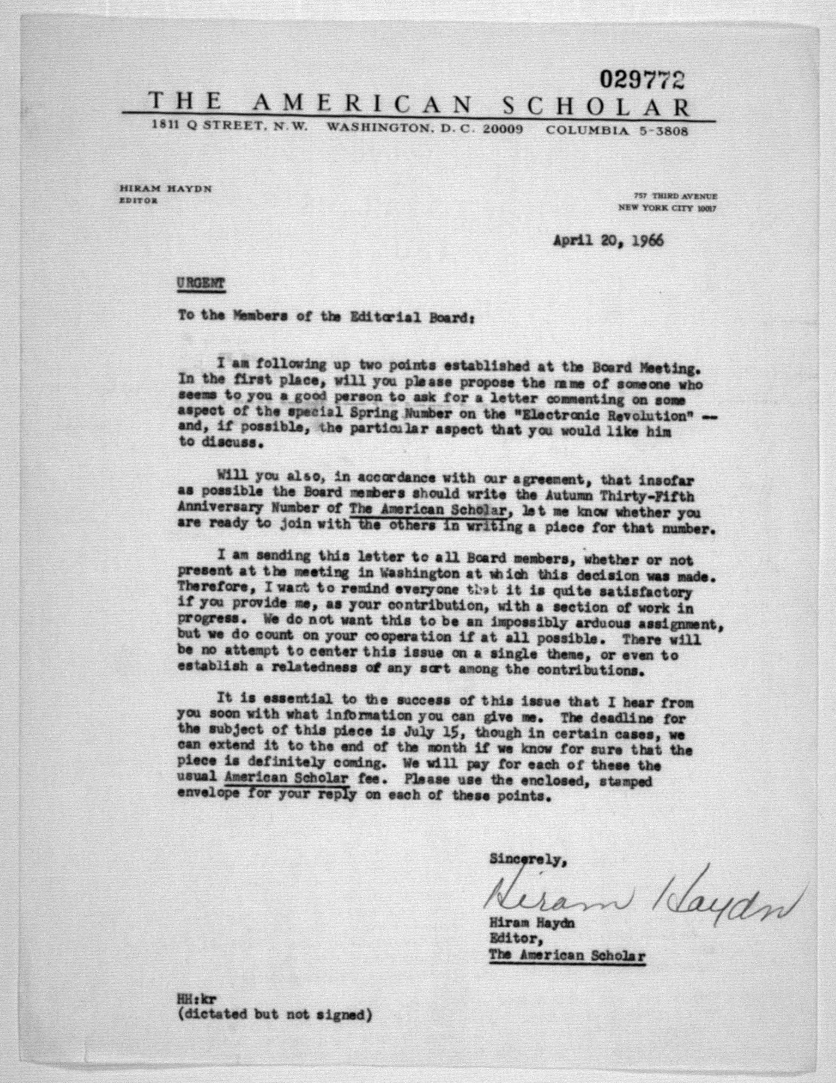 Scanned image of the current content page