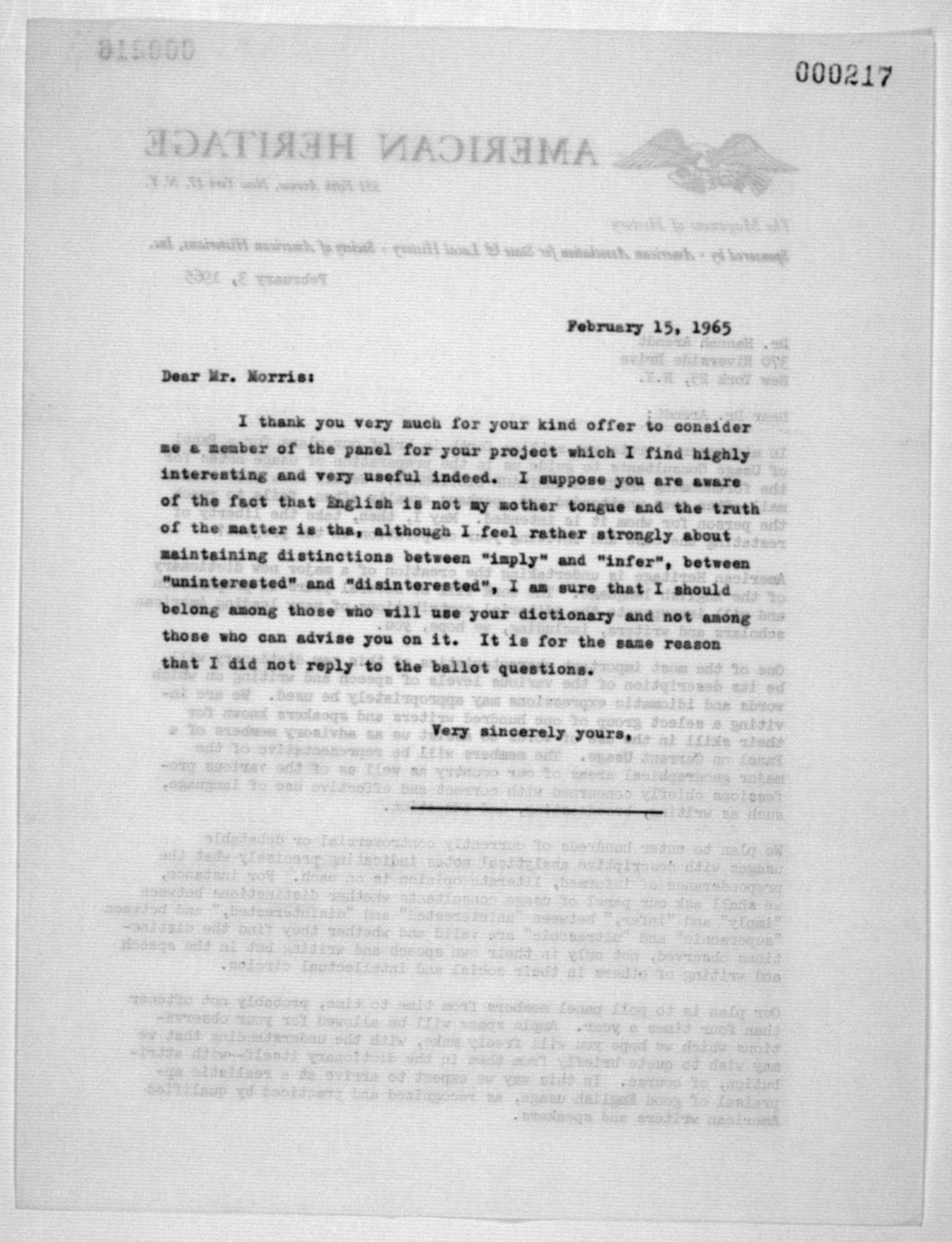 Scanned image of the current content page