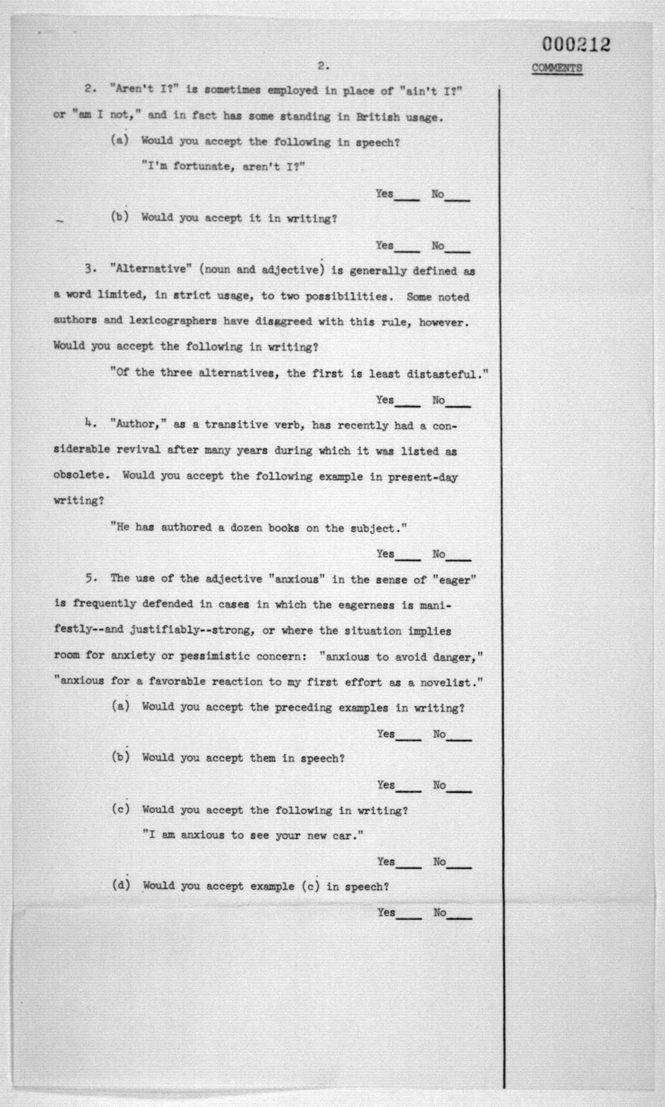 Scanned image of the current content page