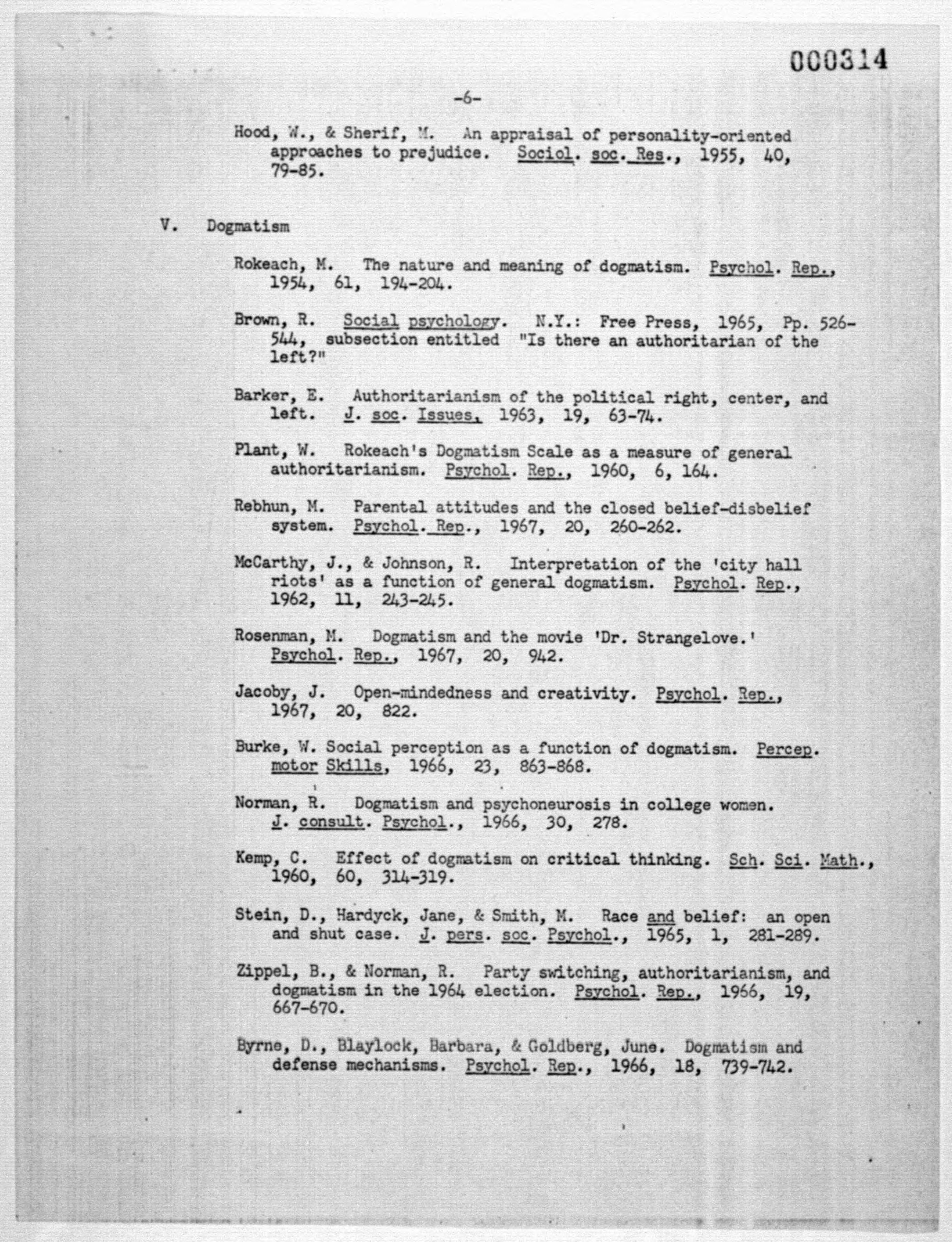 Scanned image of the current content page