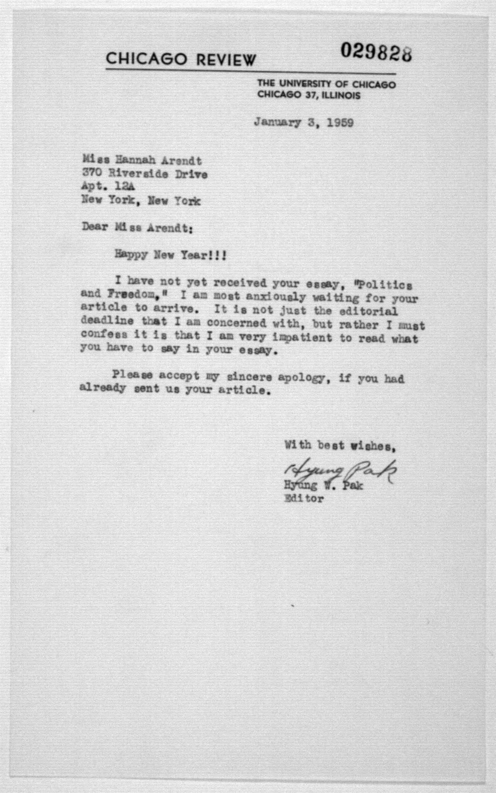 Scanned image of the current content page