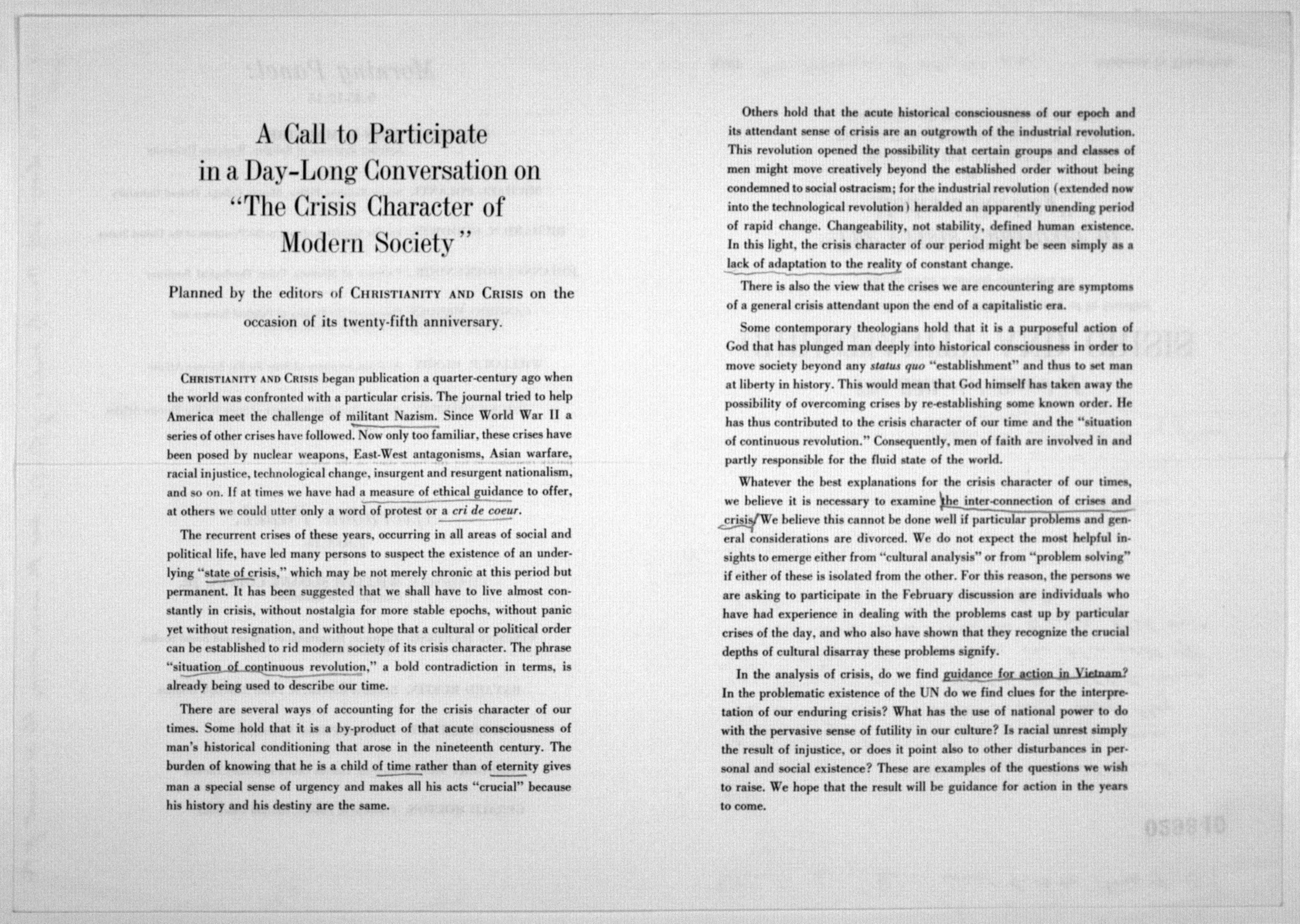 Scanned image of the current content page