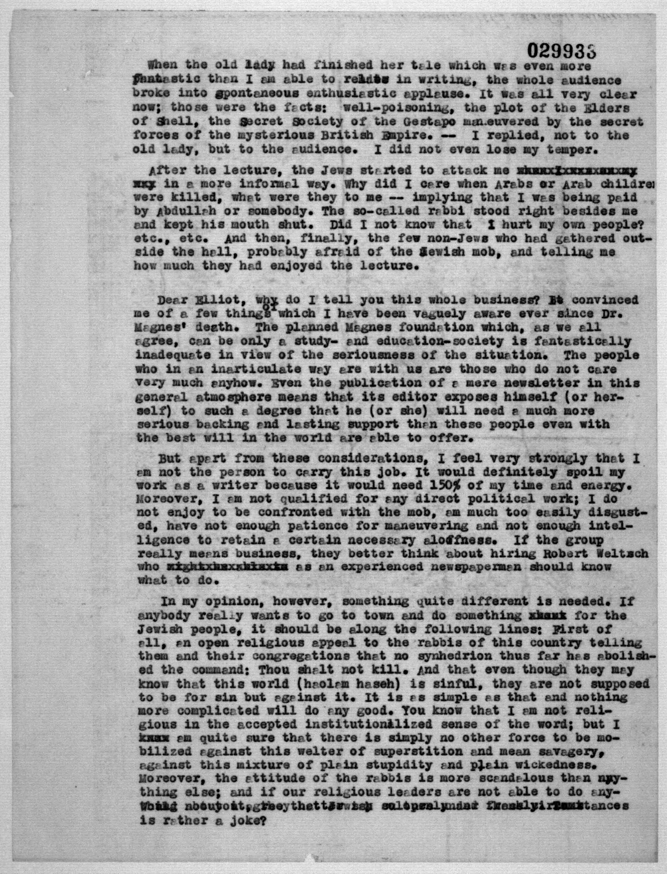 Scanned image of the current content page