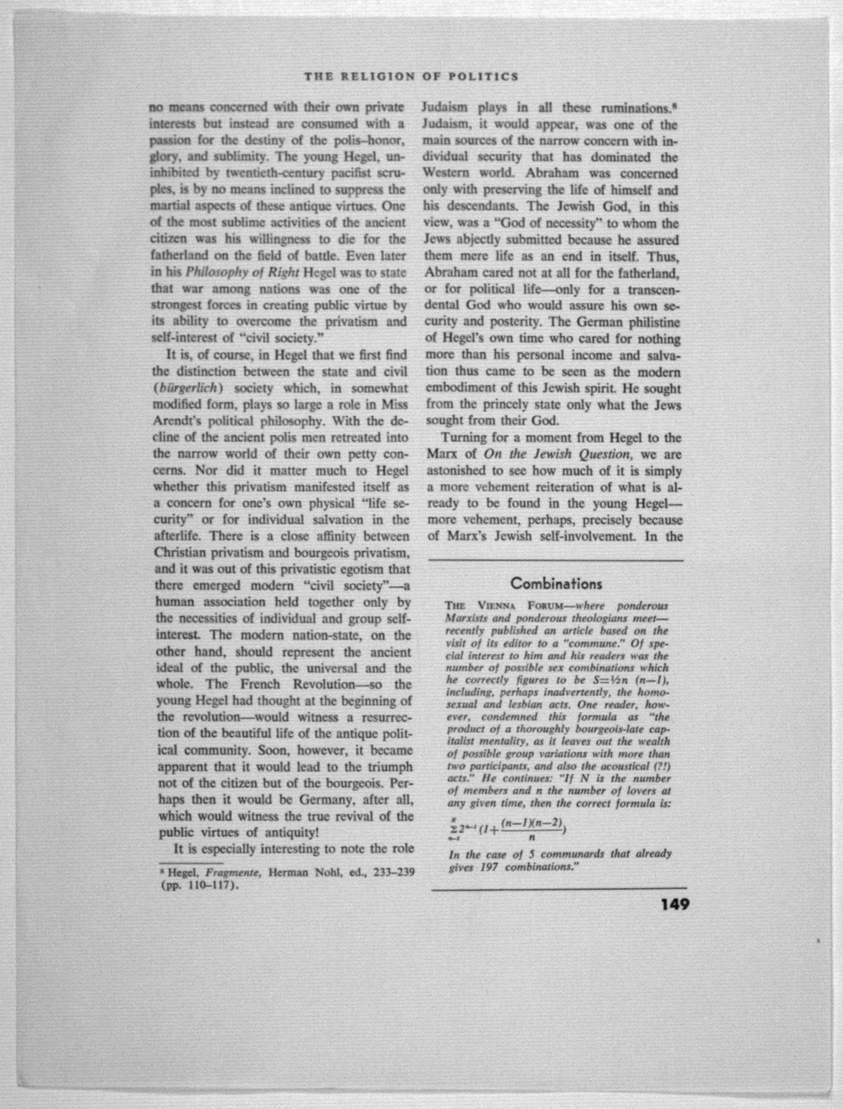 Scanned image of the current content page