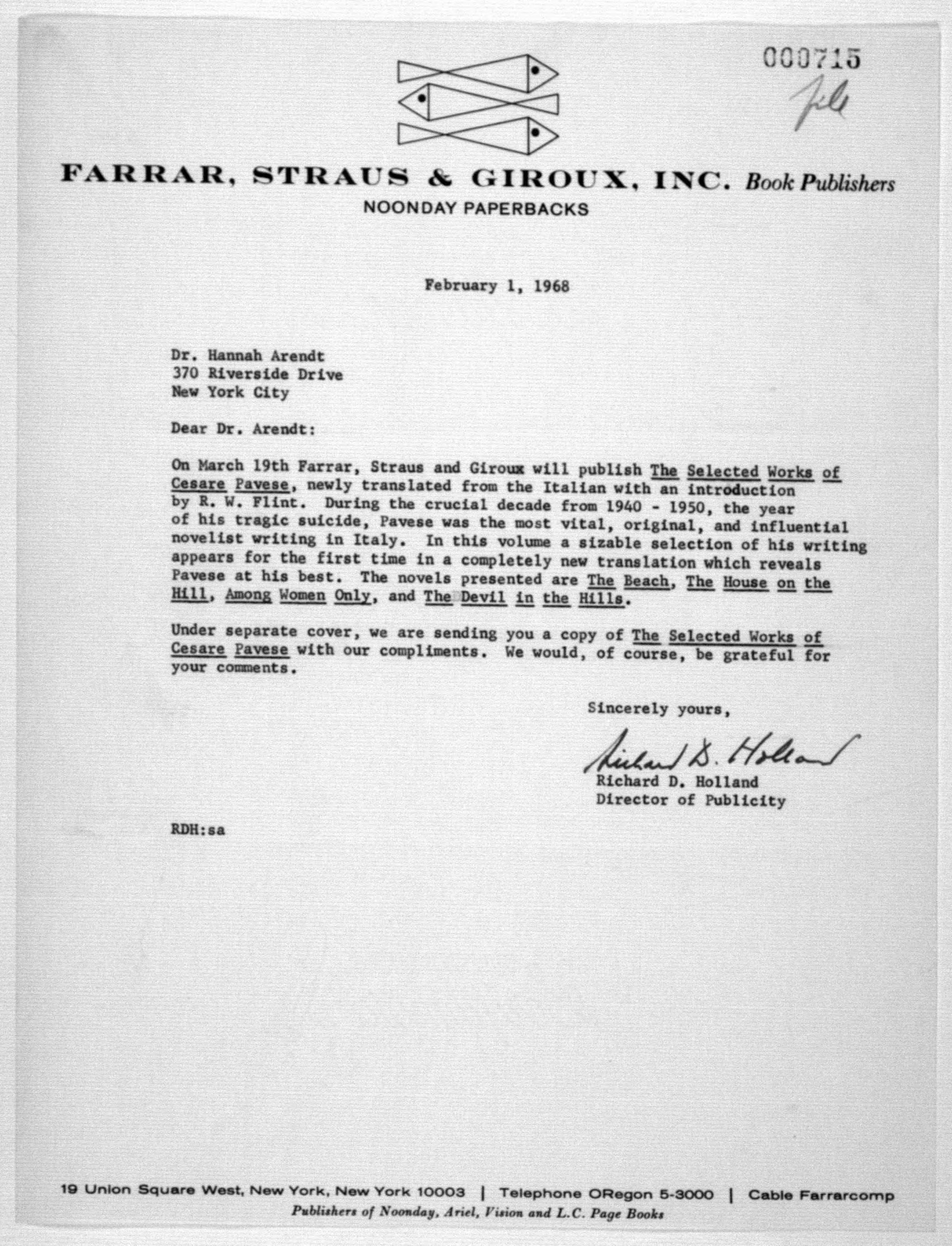 Scanned image of the current content page