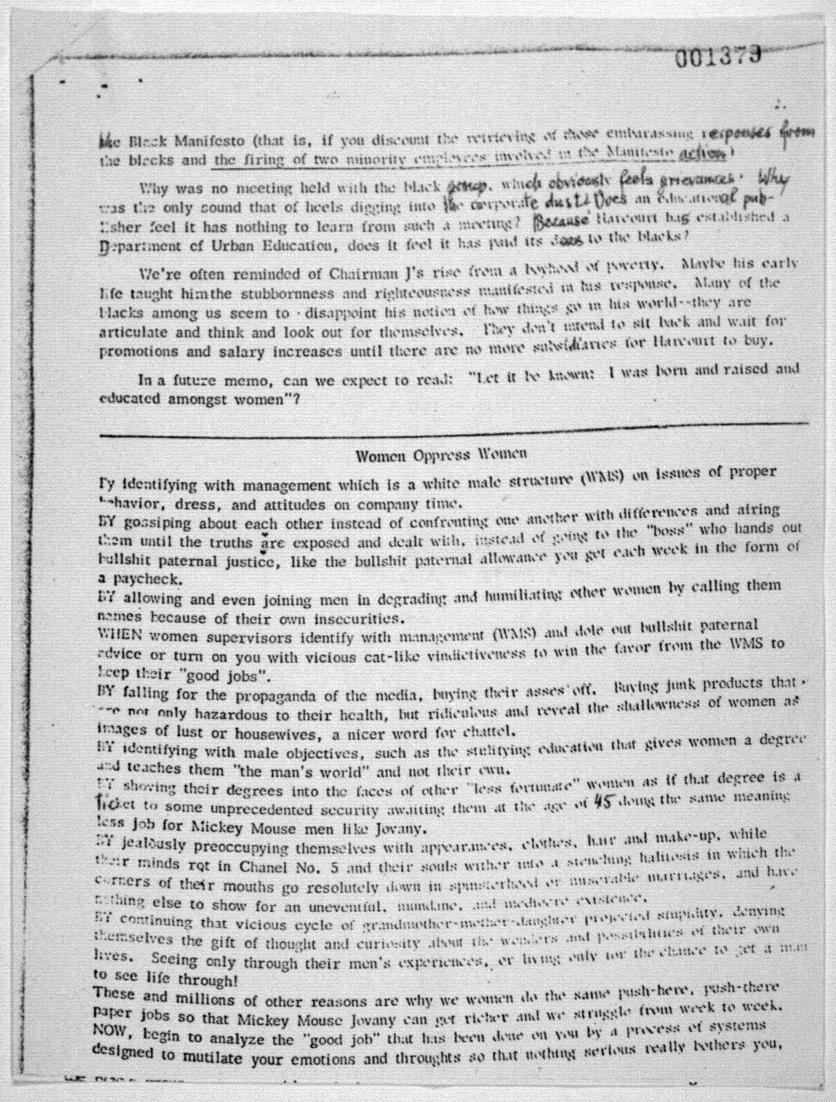 Scanned image of the current content page