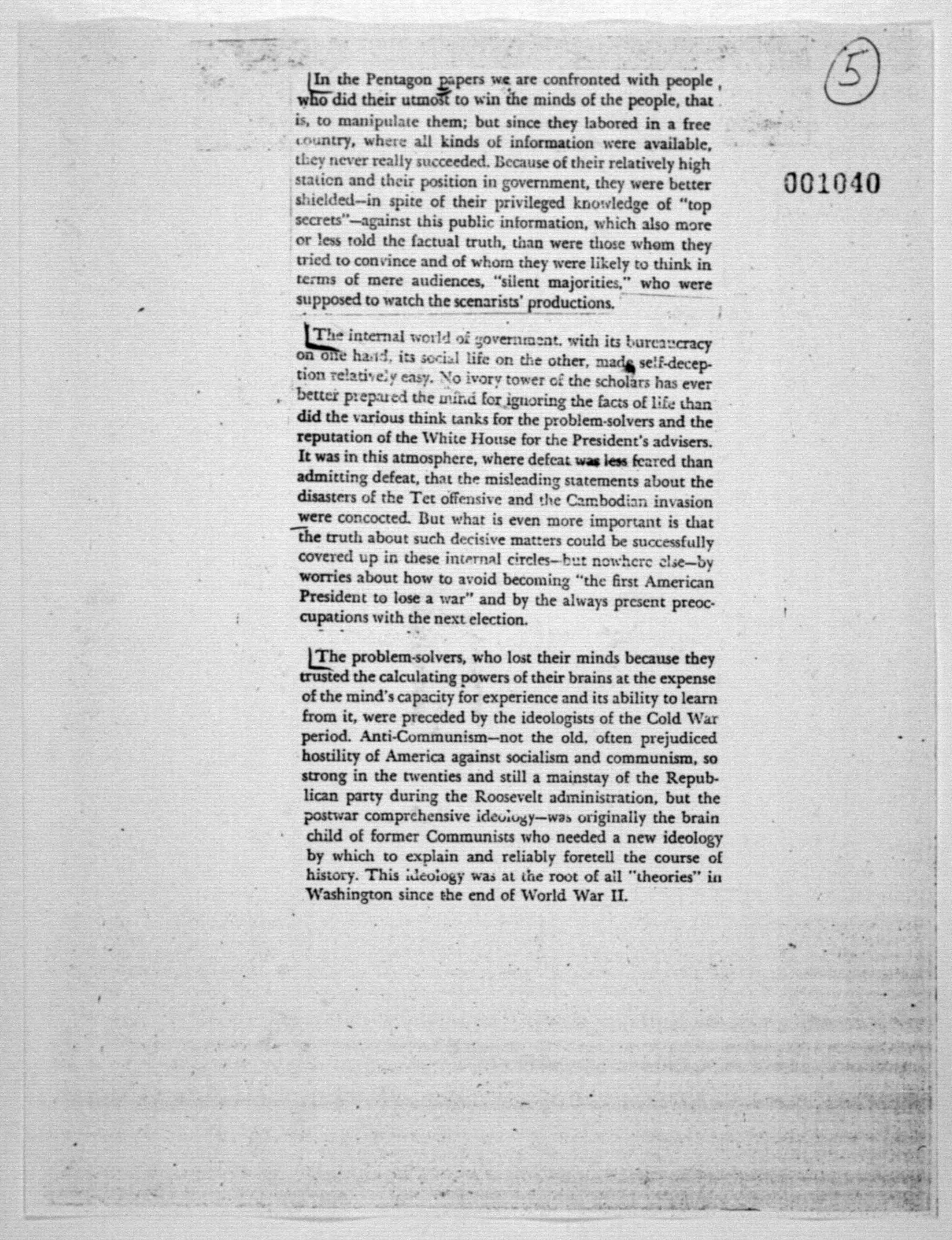 Scanned image of the current content page