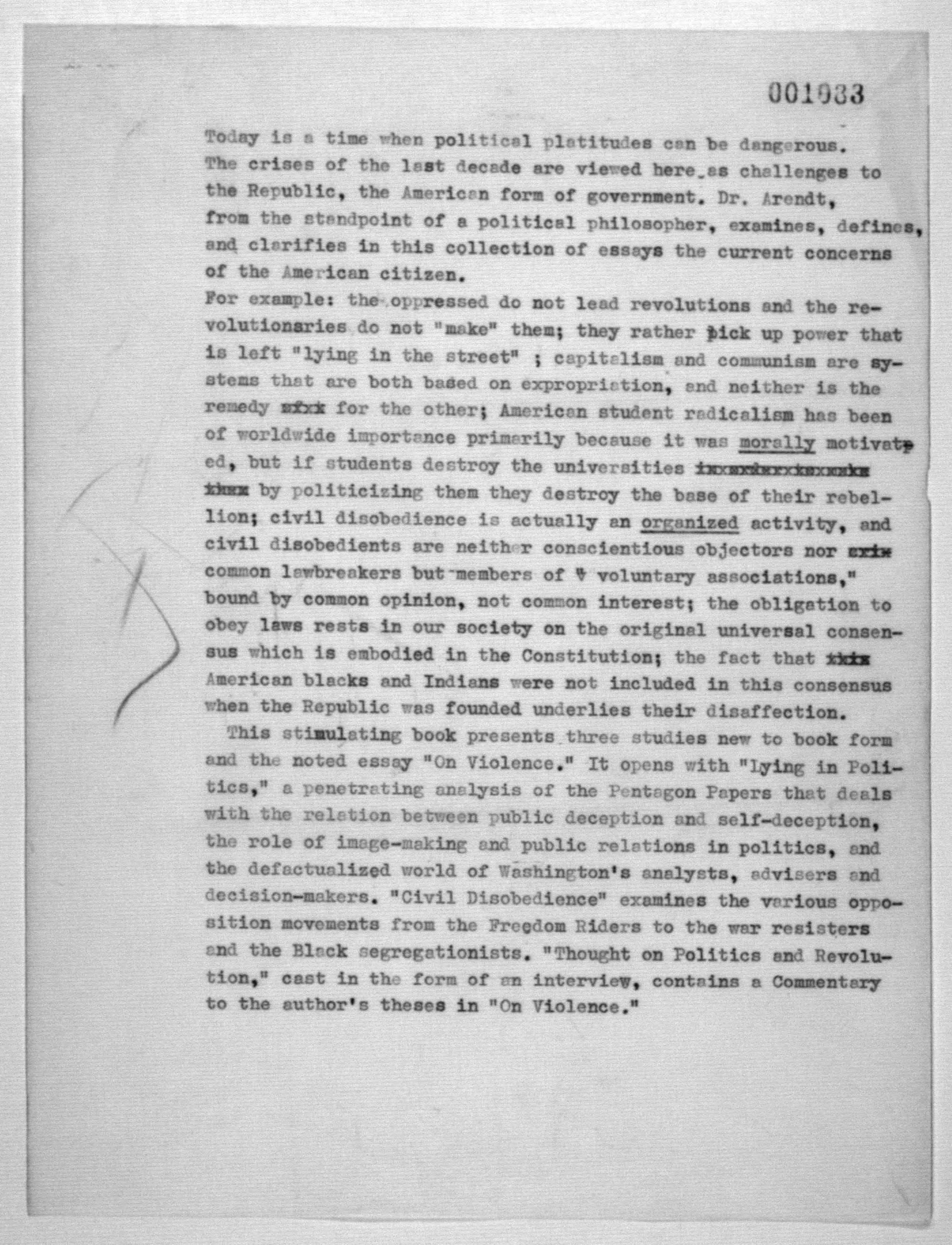Scanned image of the current content page