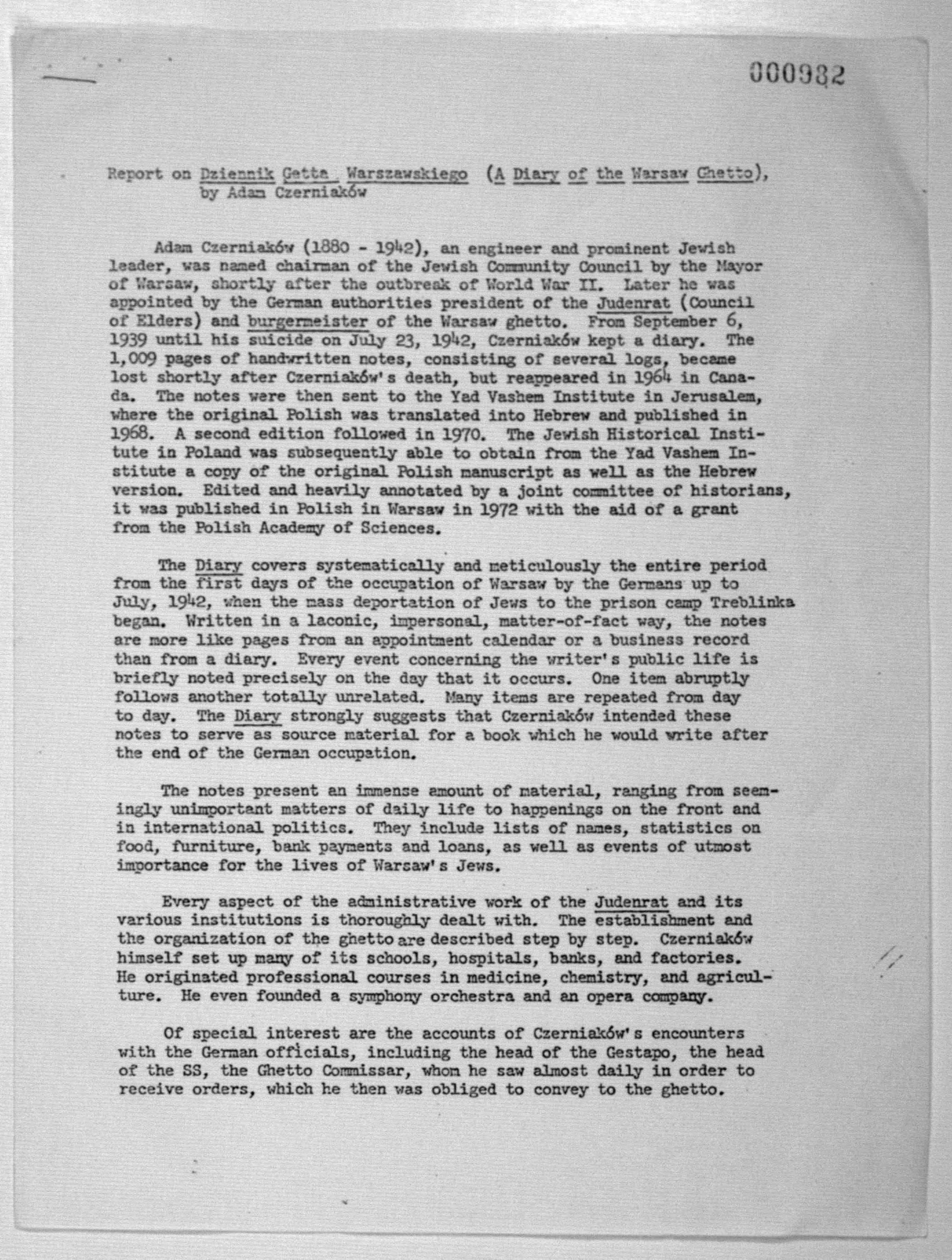 Scanned image of the current content page