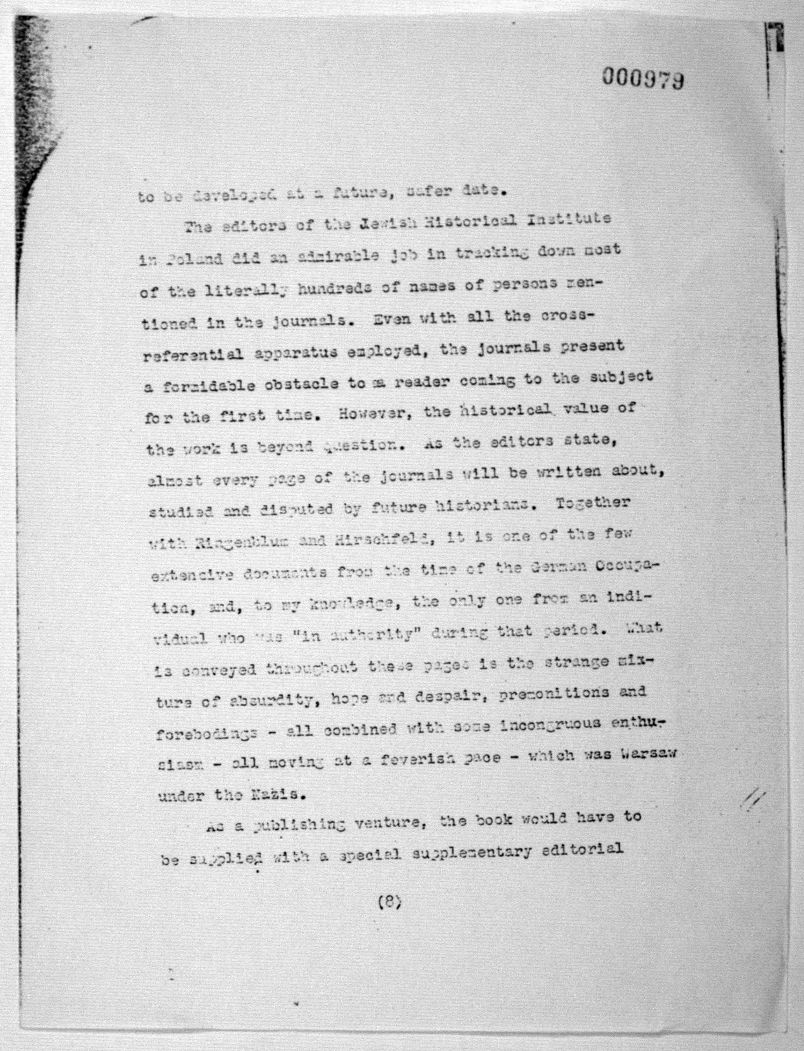 Scanned image of the current content page