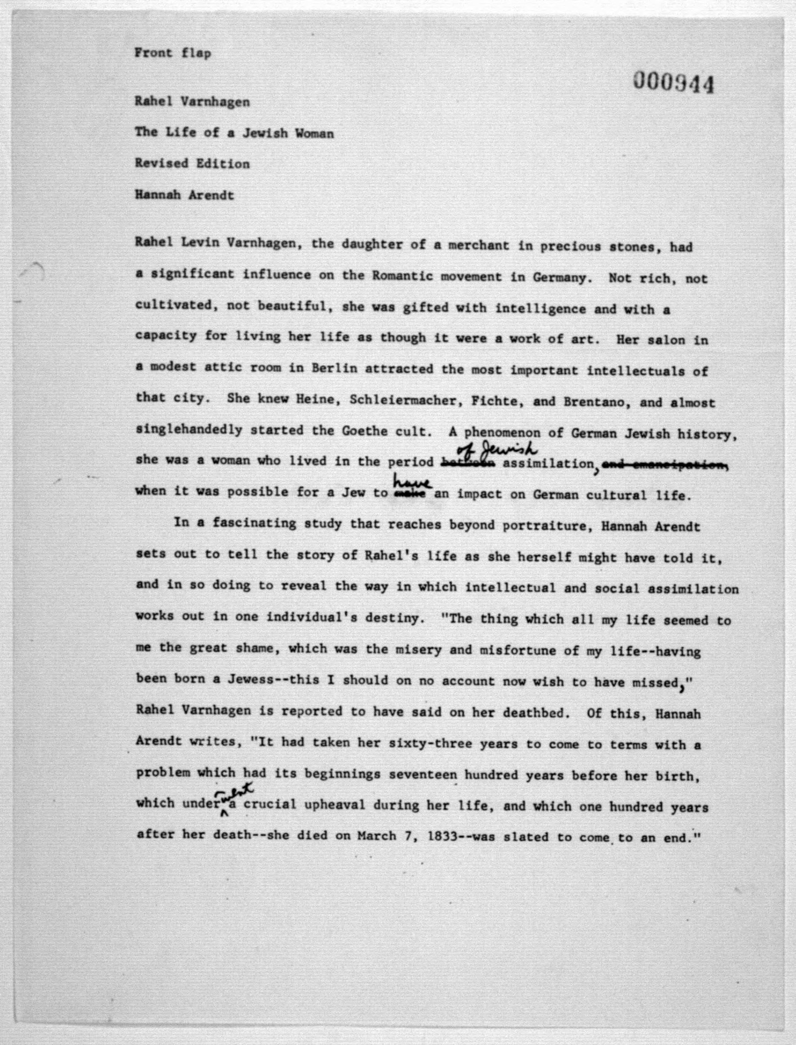 Scanned image of the current content page