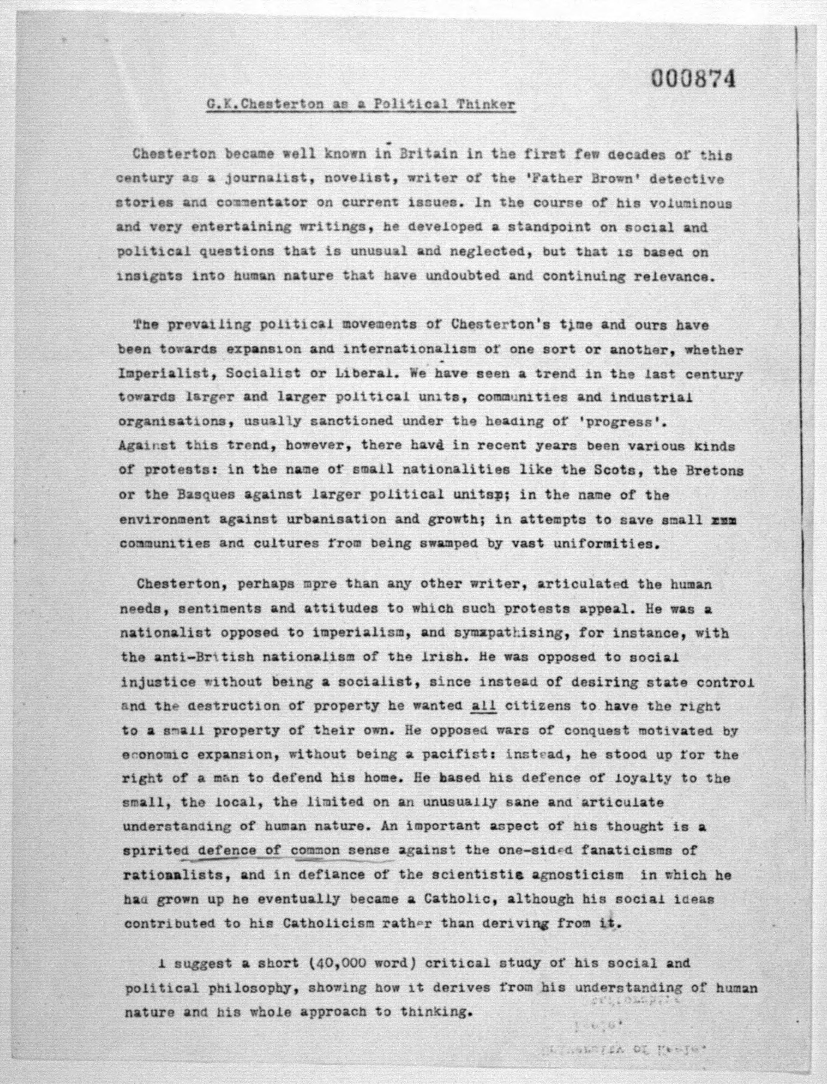 Scanned image of the current content page