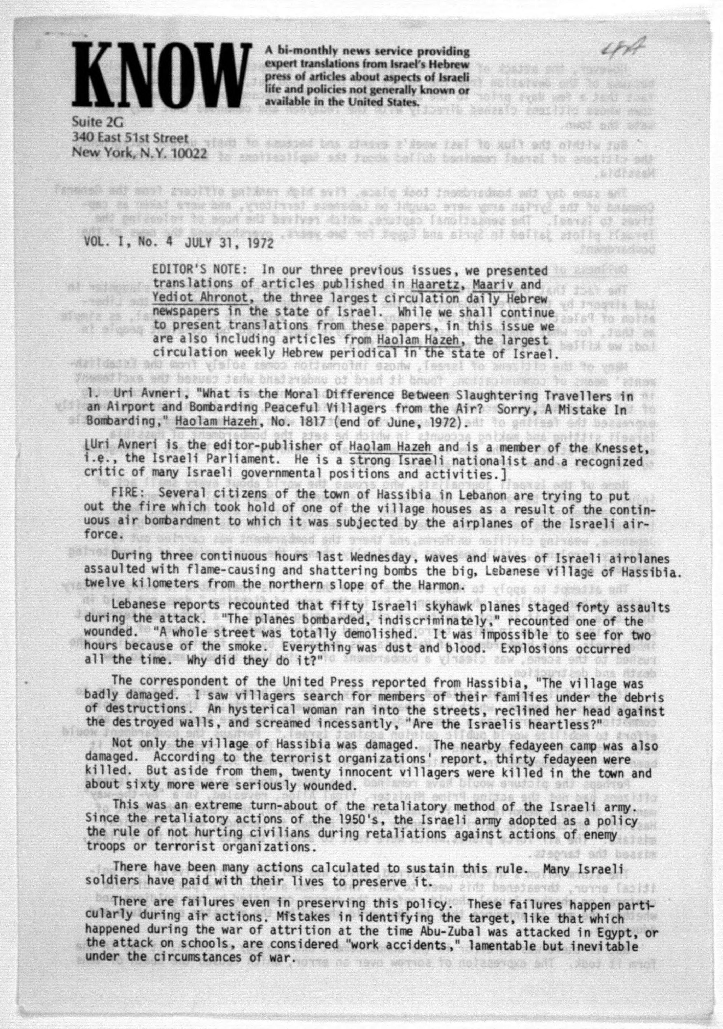 Scanned image of the current content page