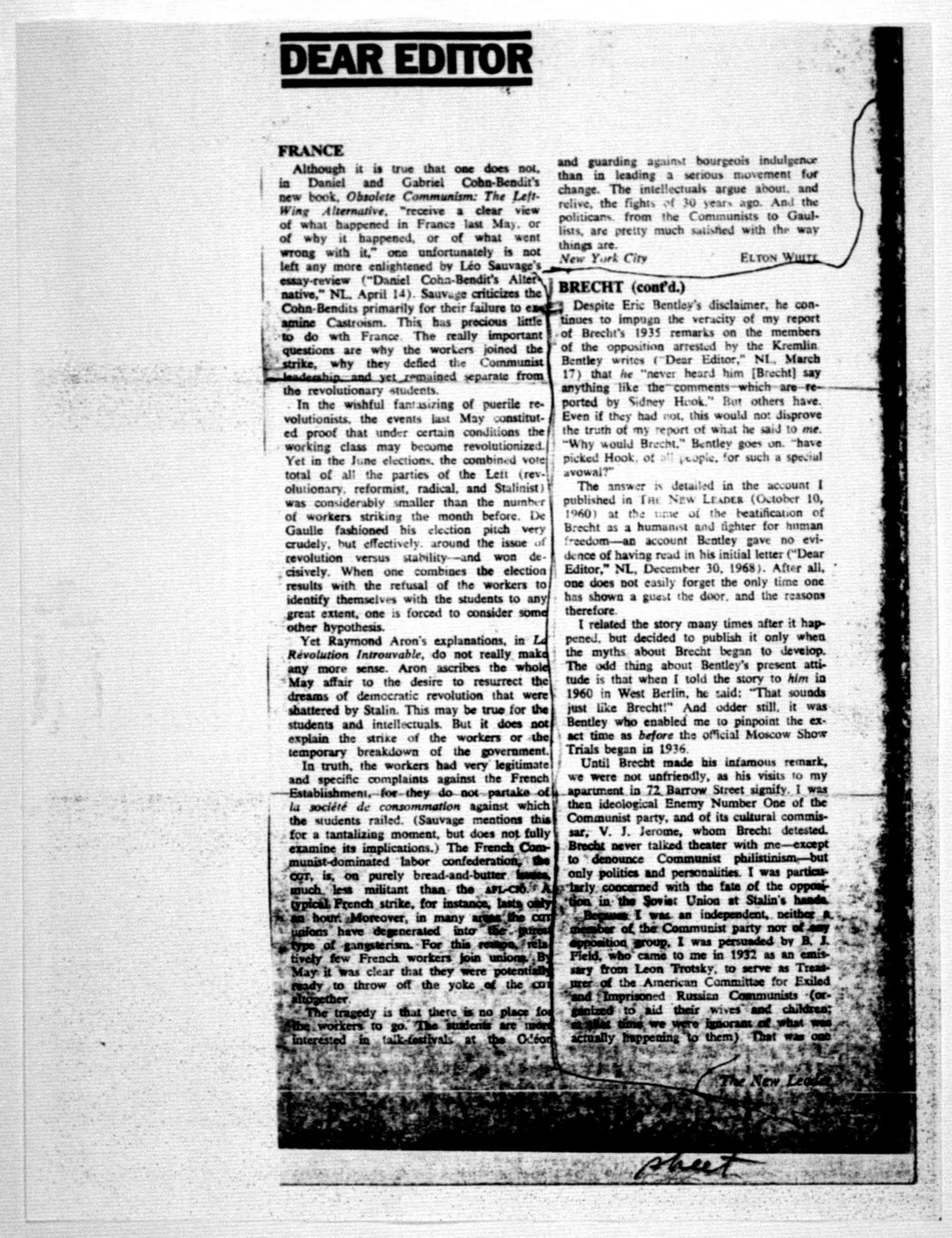 Scanned image of the current content page