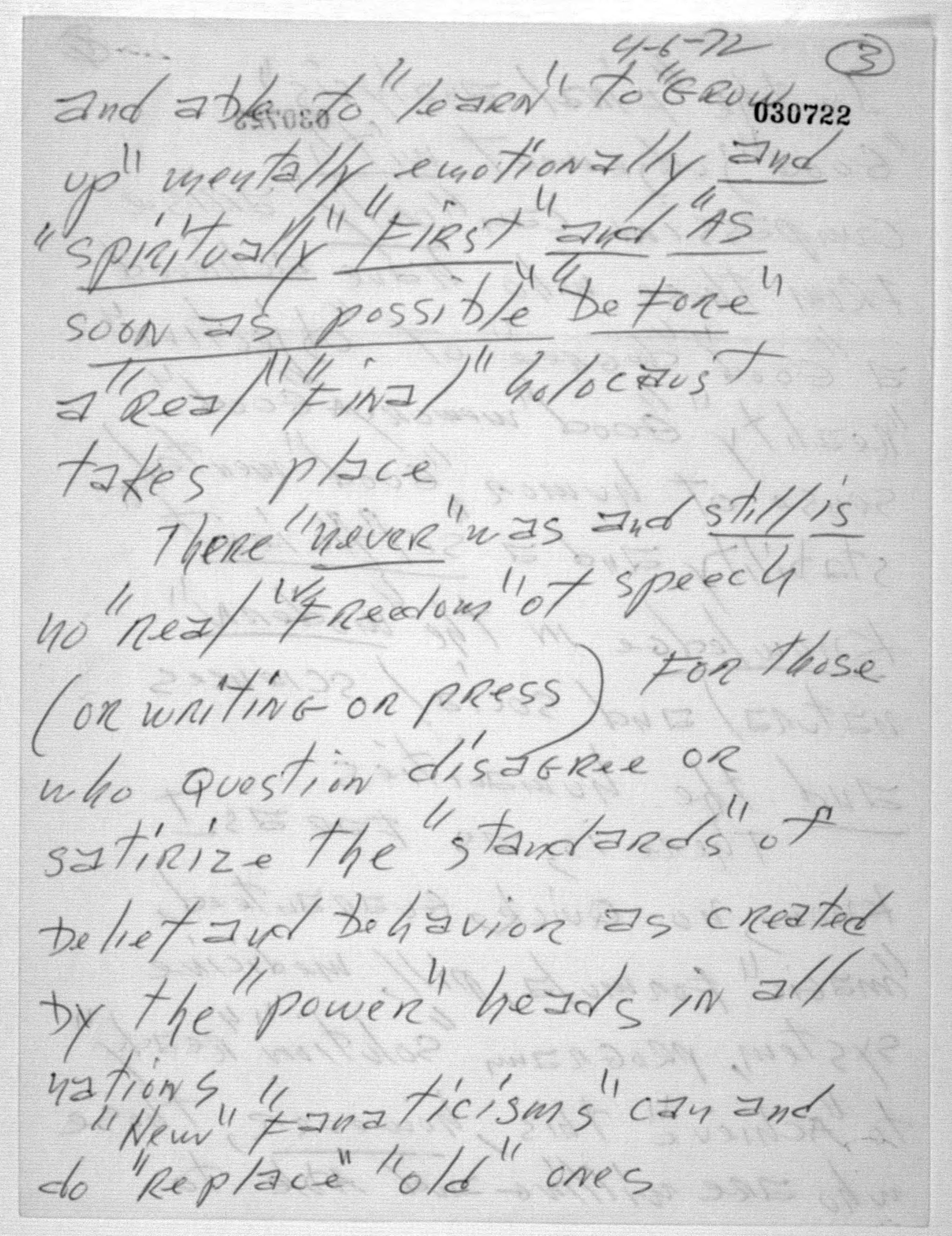 Scanned image of the current content page