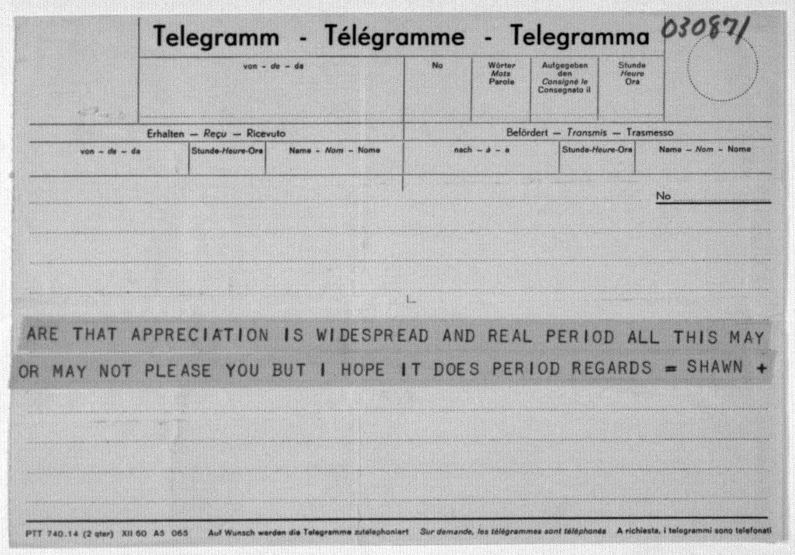 Scanned image of the current content page