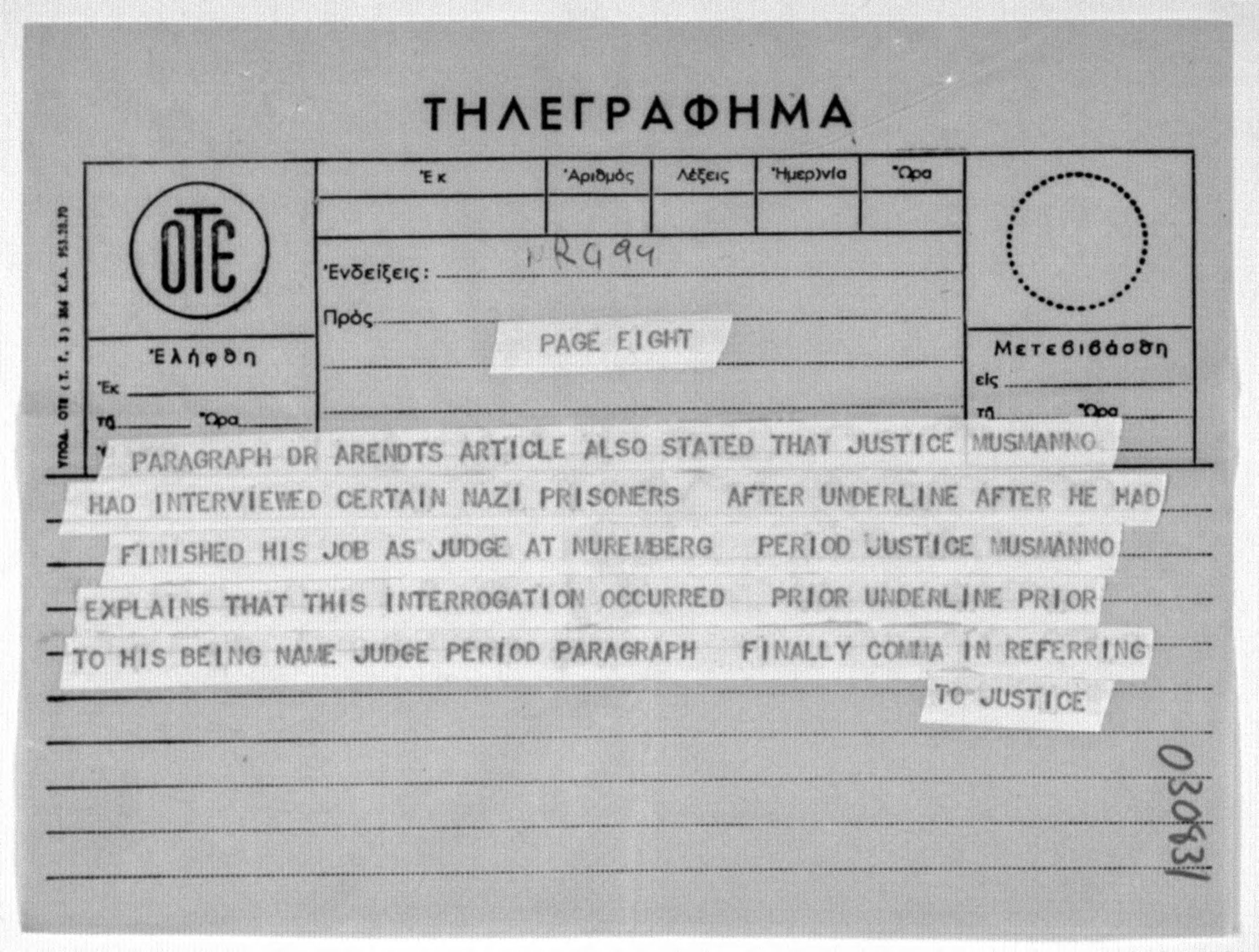 Scanned image of the current content page