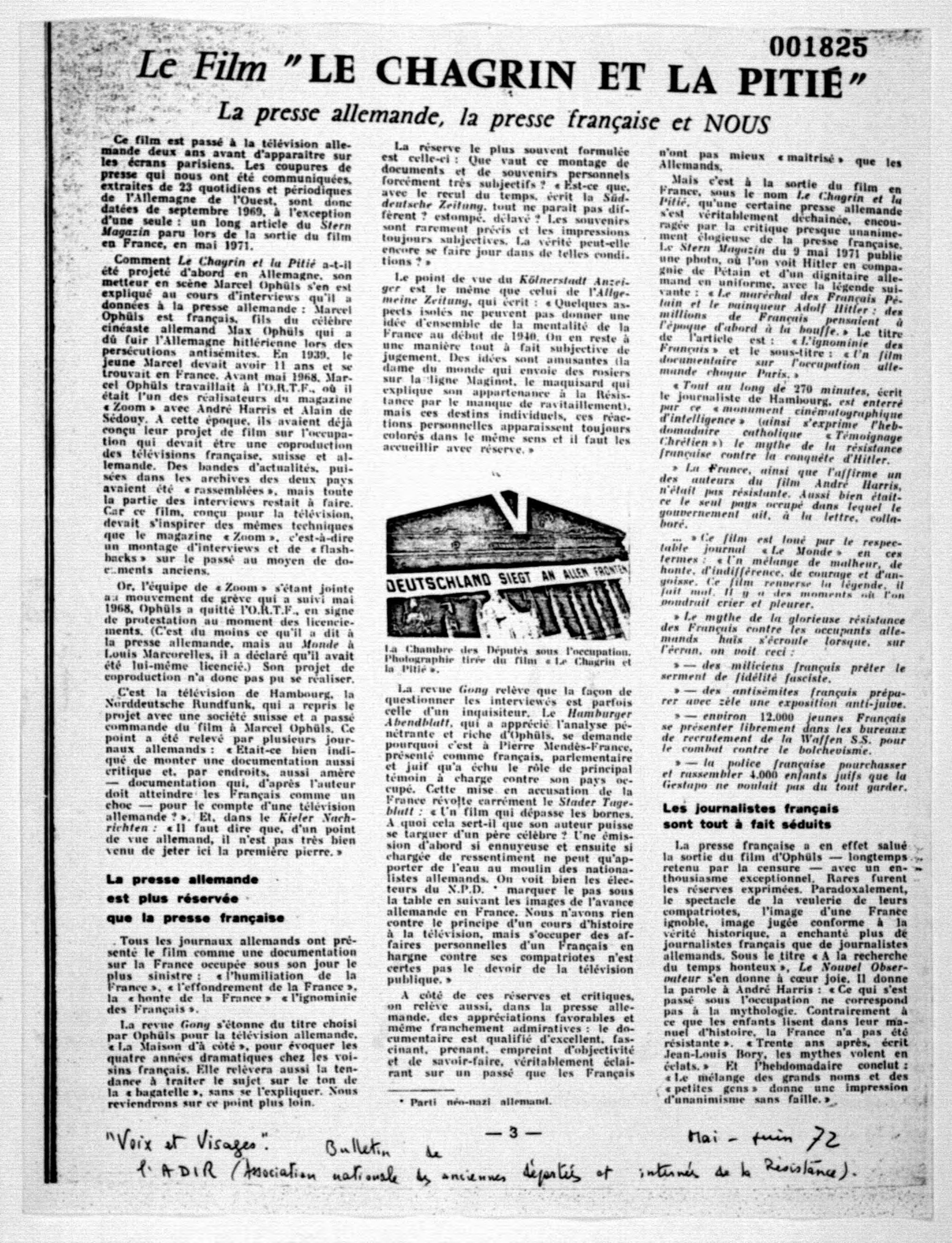 Scanned image of the current content page