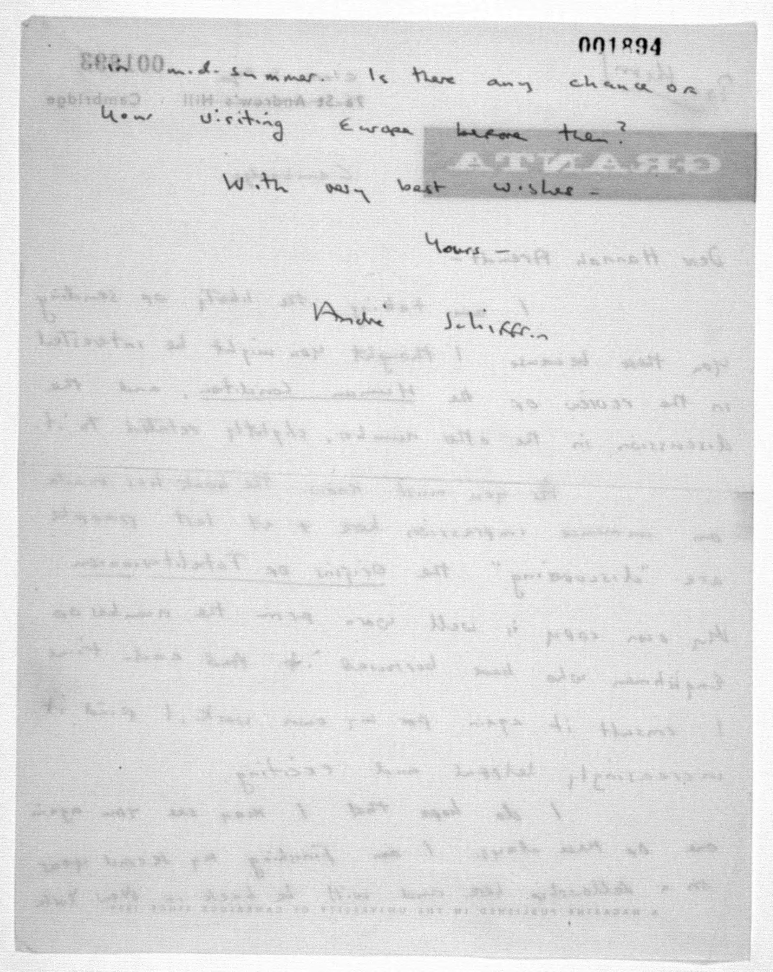 Scanned image of the current content page