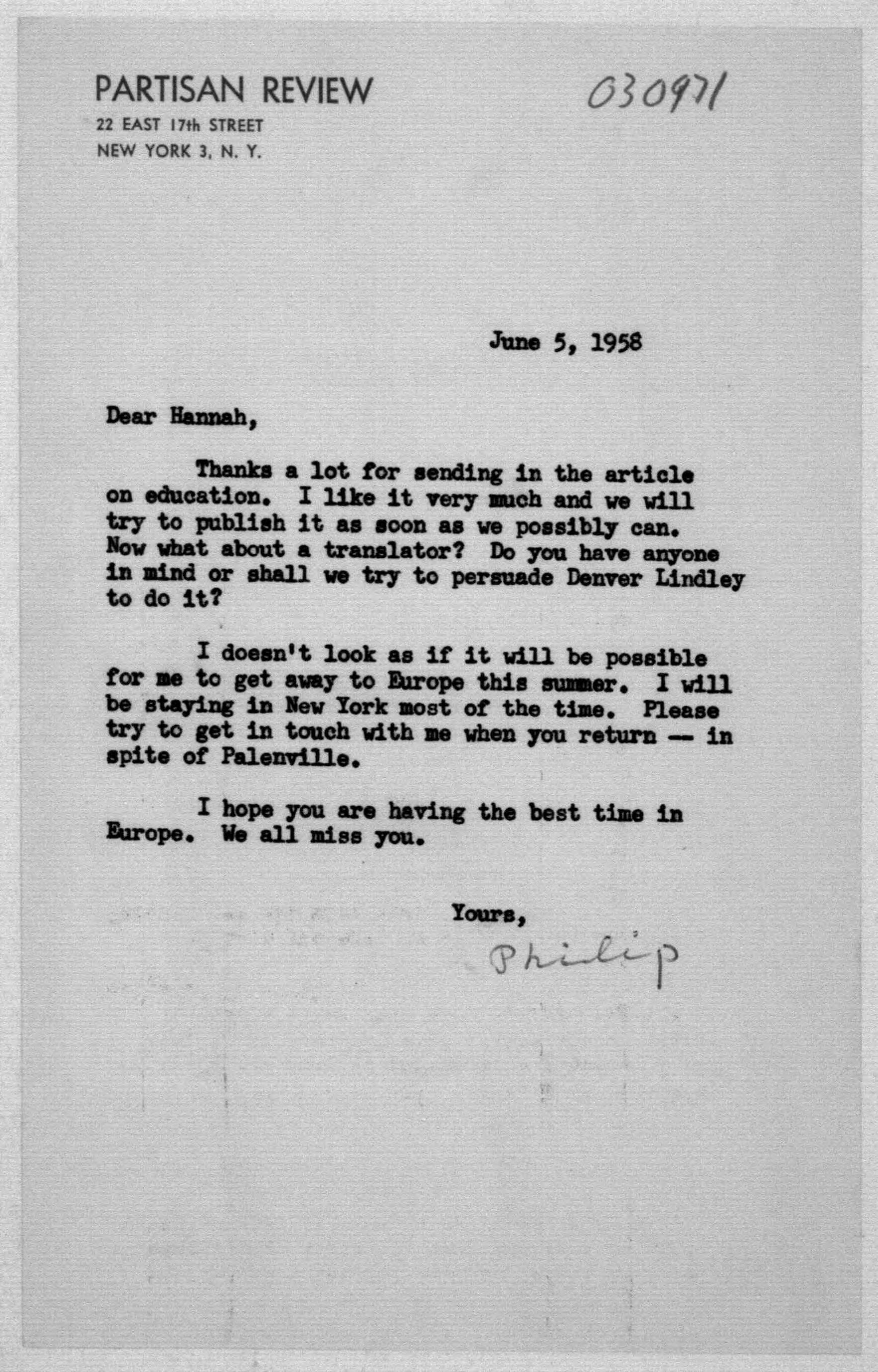 Scanned image of the current content page