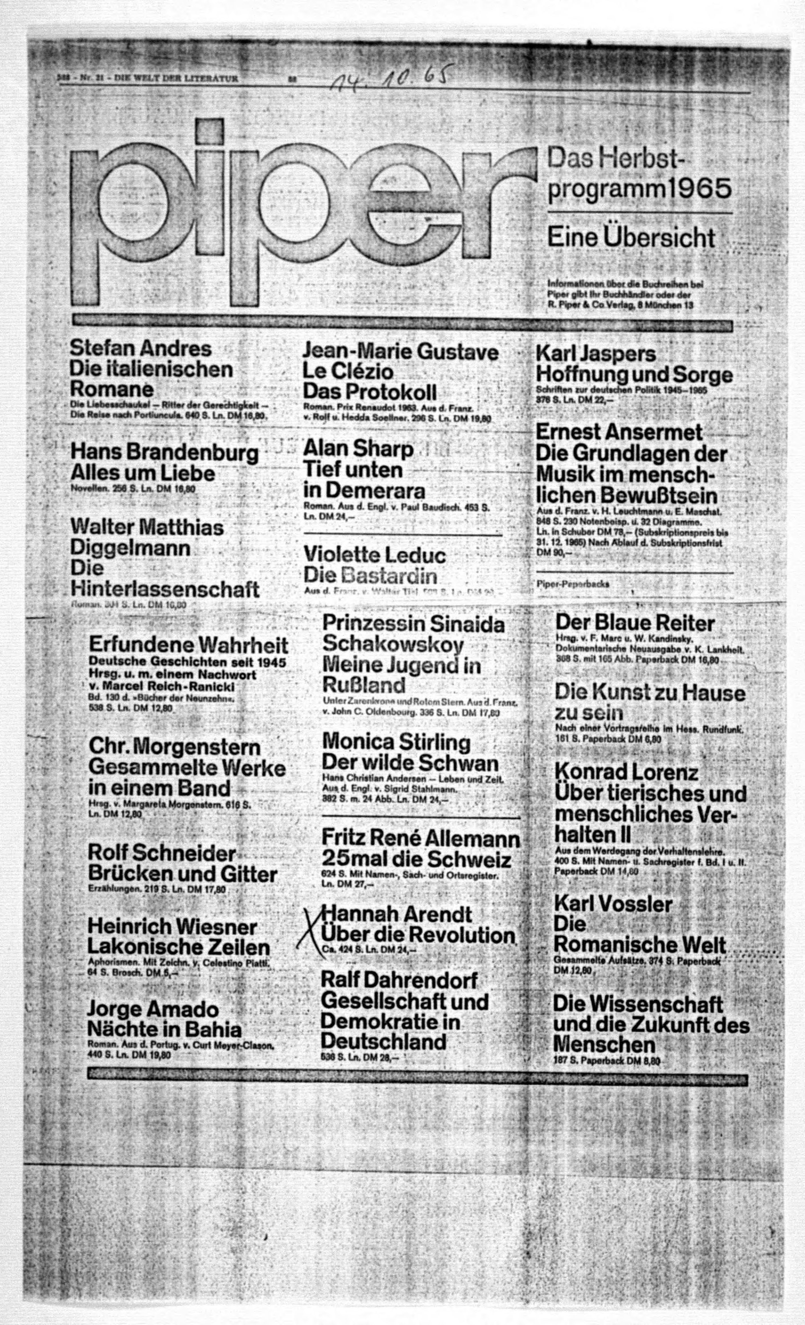 Scanned image of the current content page