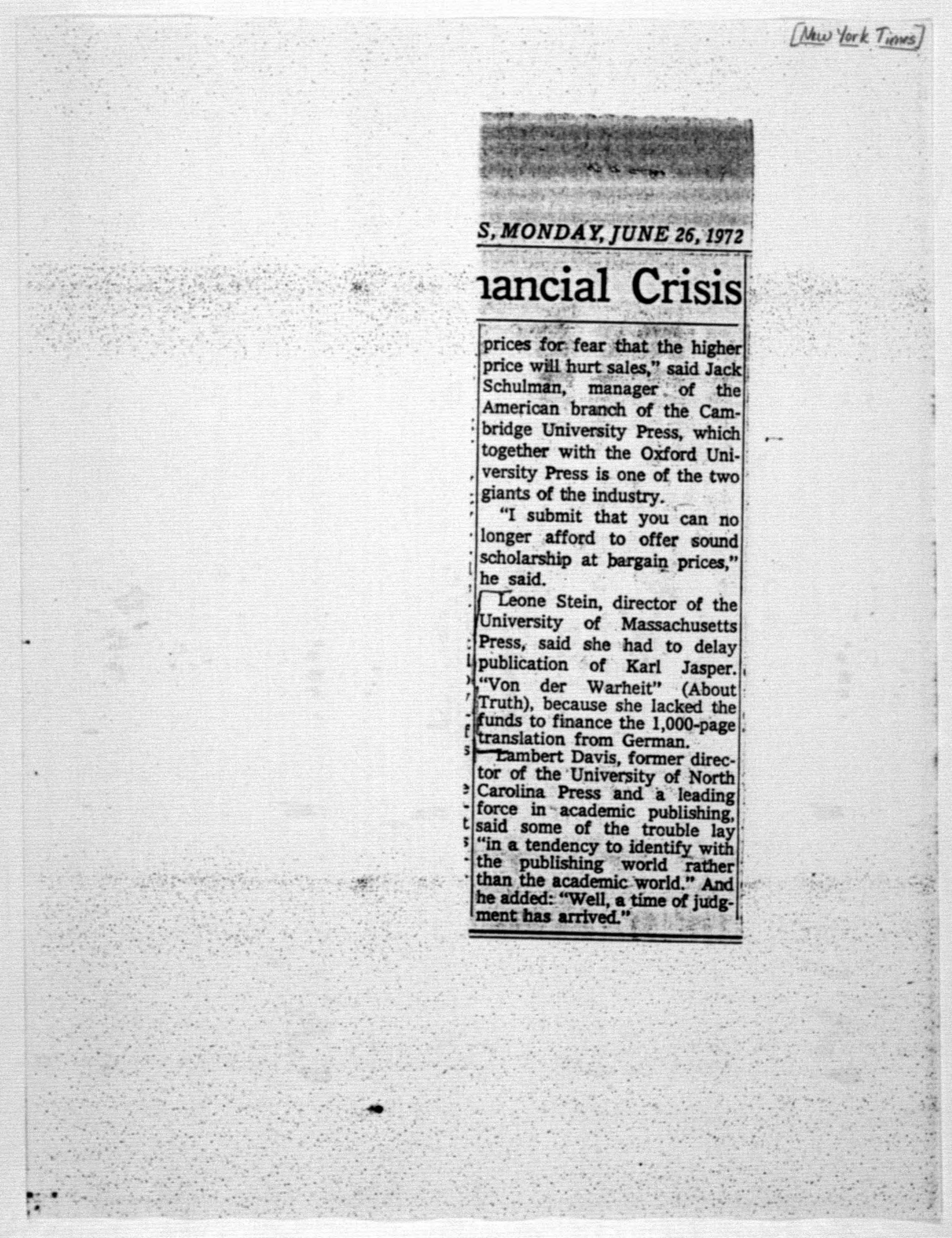 Scanned image of the current content page