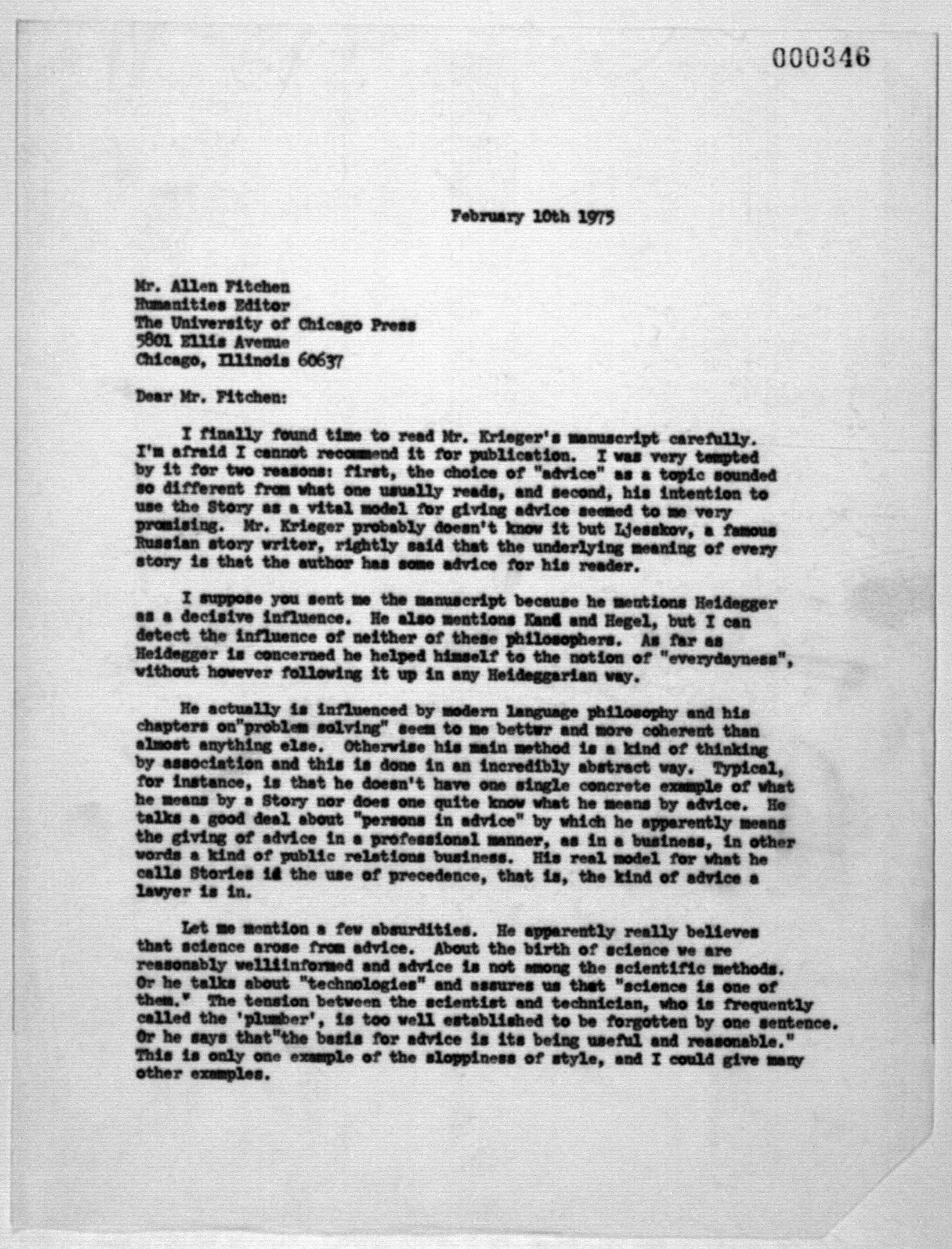 Scanned image of the current content page