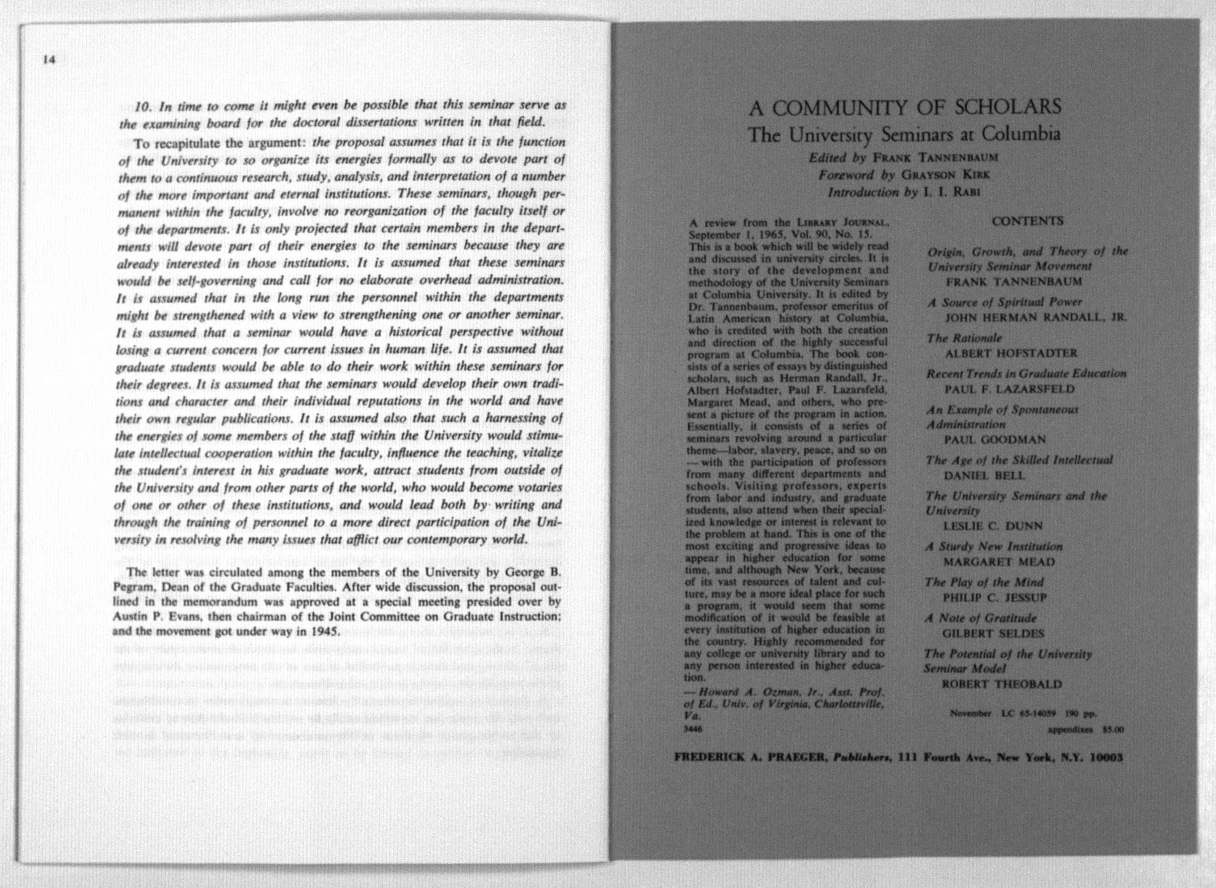 Scanned image of the current content page