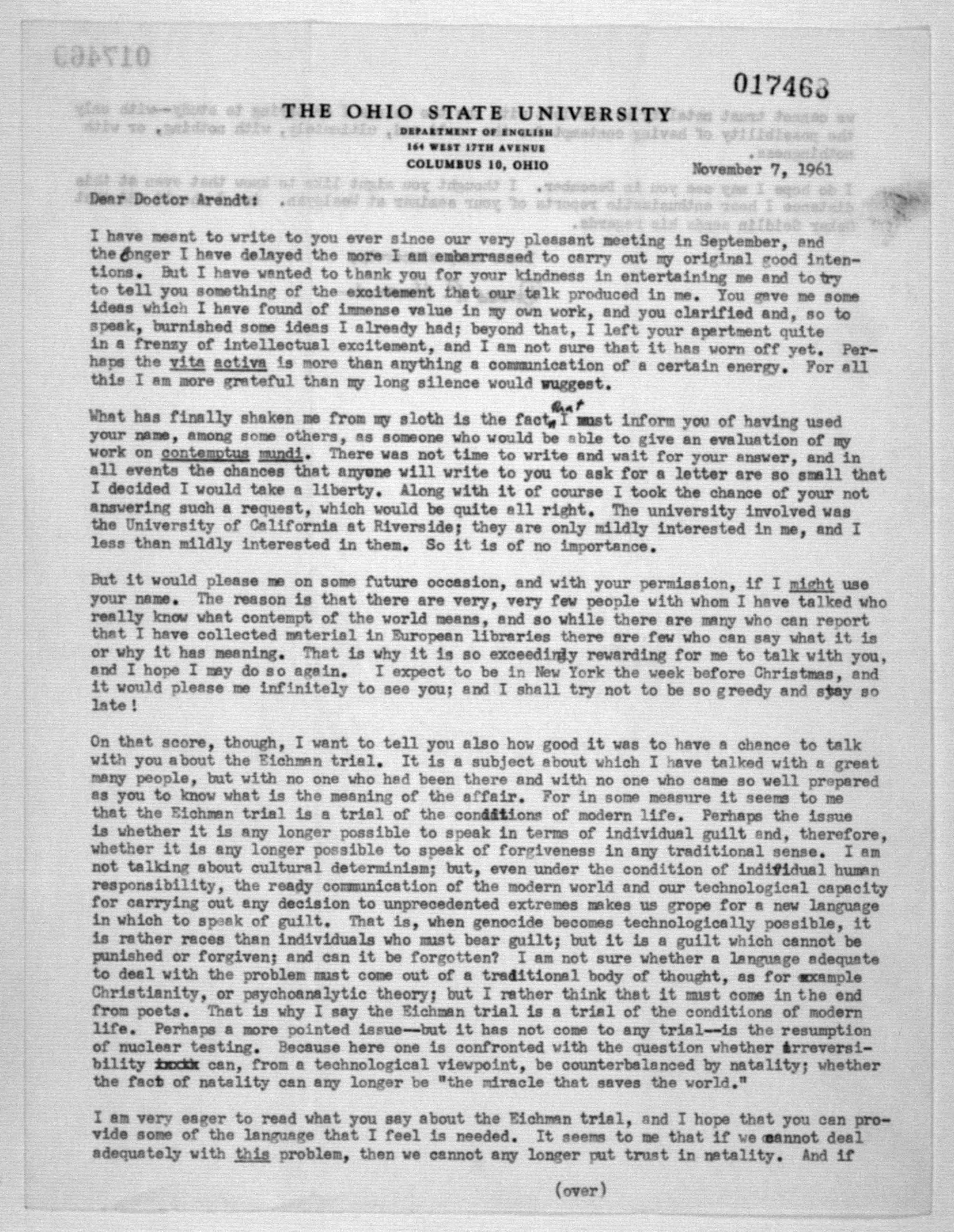 Scanned image of the current content page