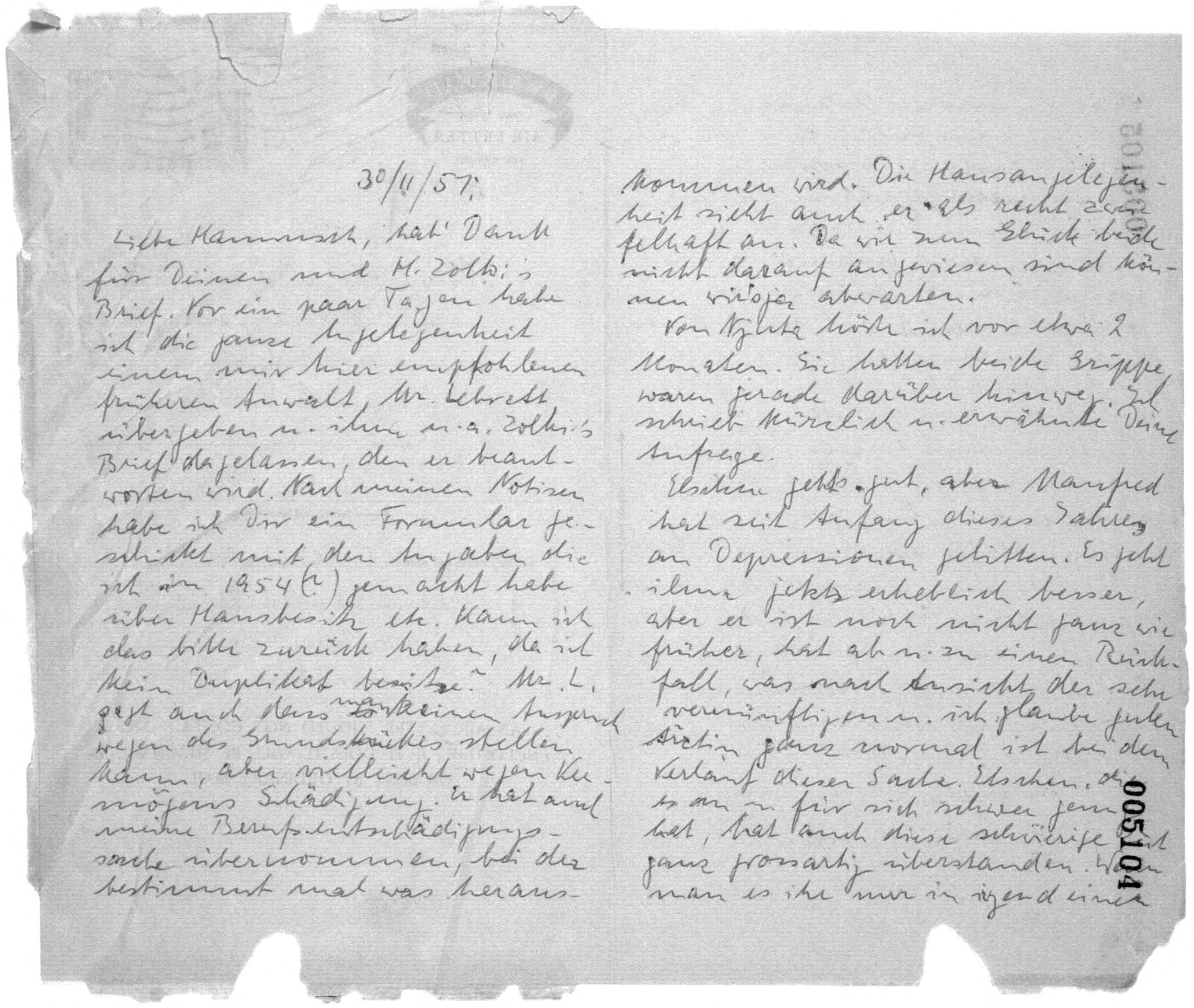 Scanned image of the current content page