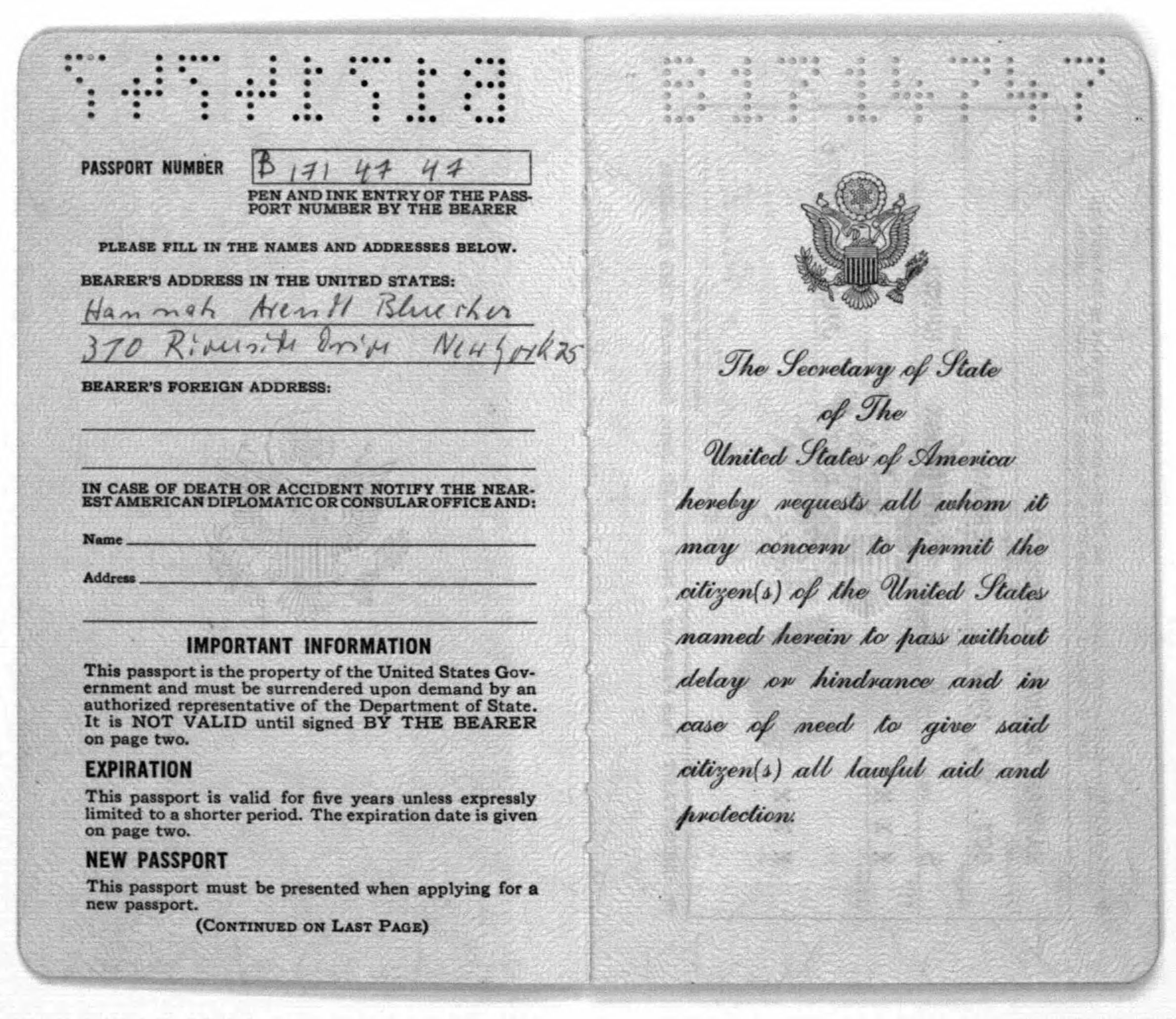 Scanned image of the current content page