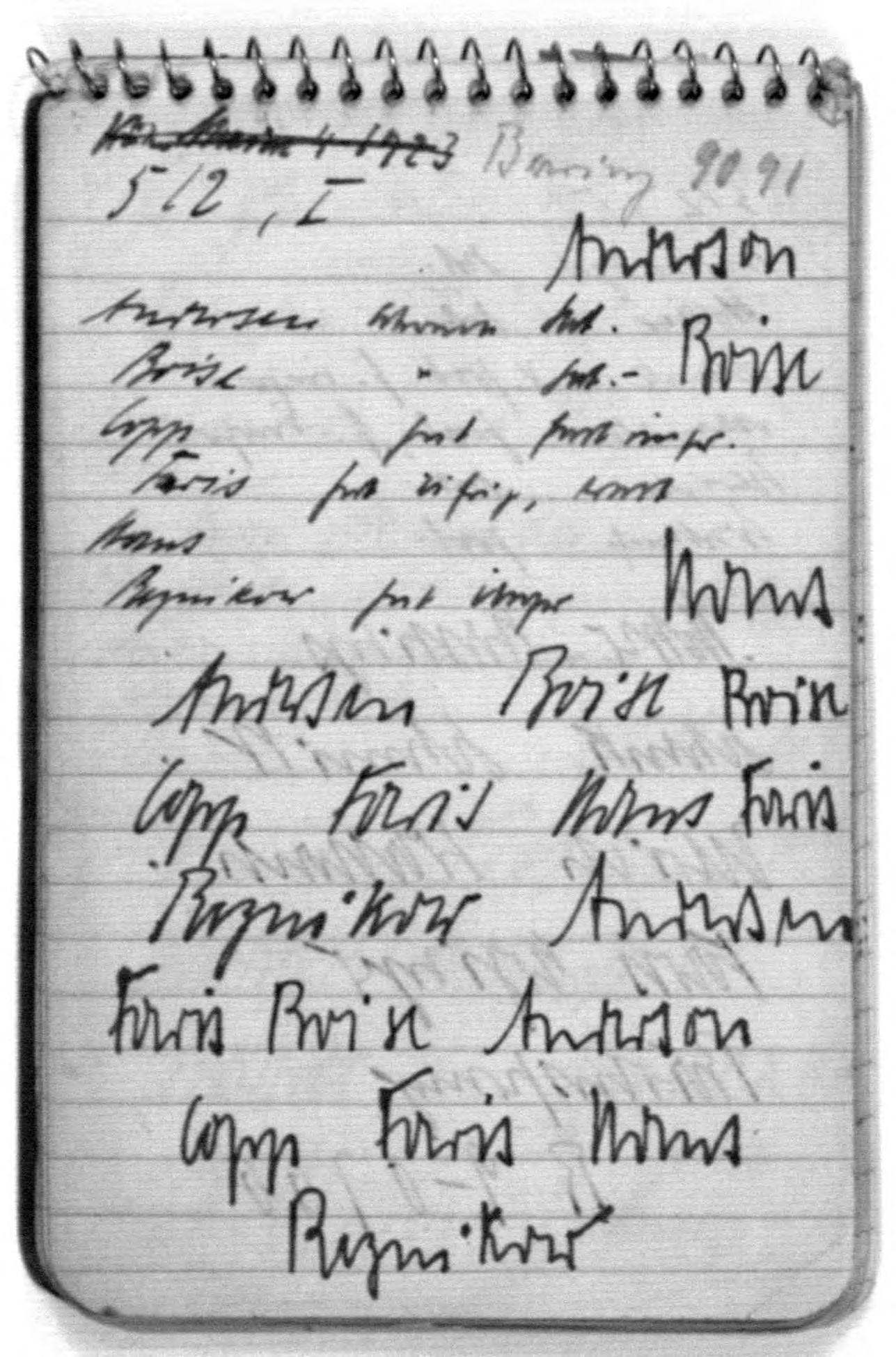 Scanned image of the current content page