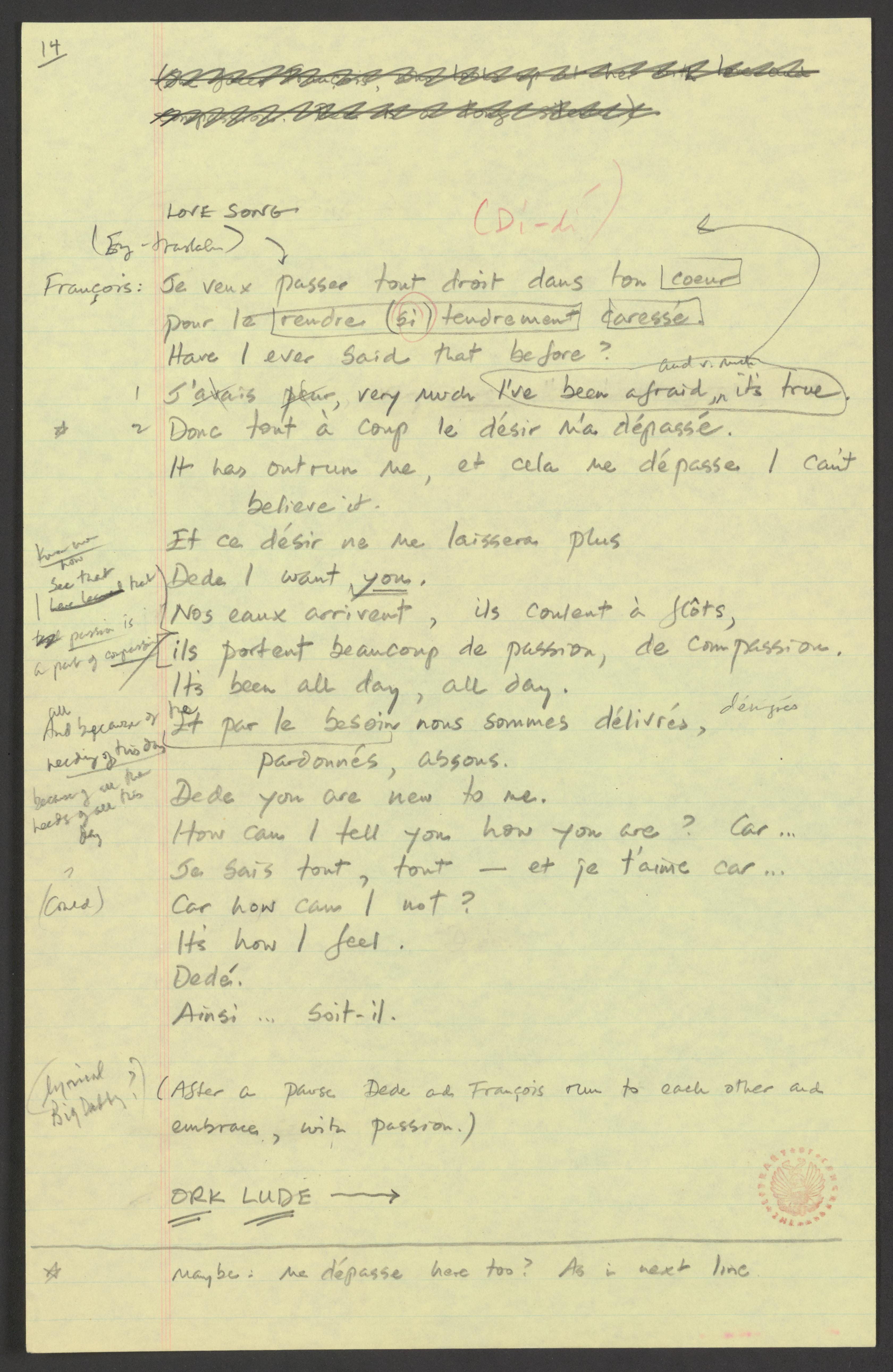 Scanned image of the current content page