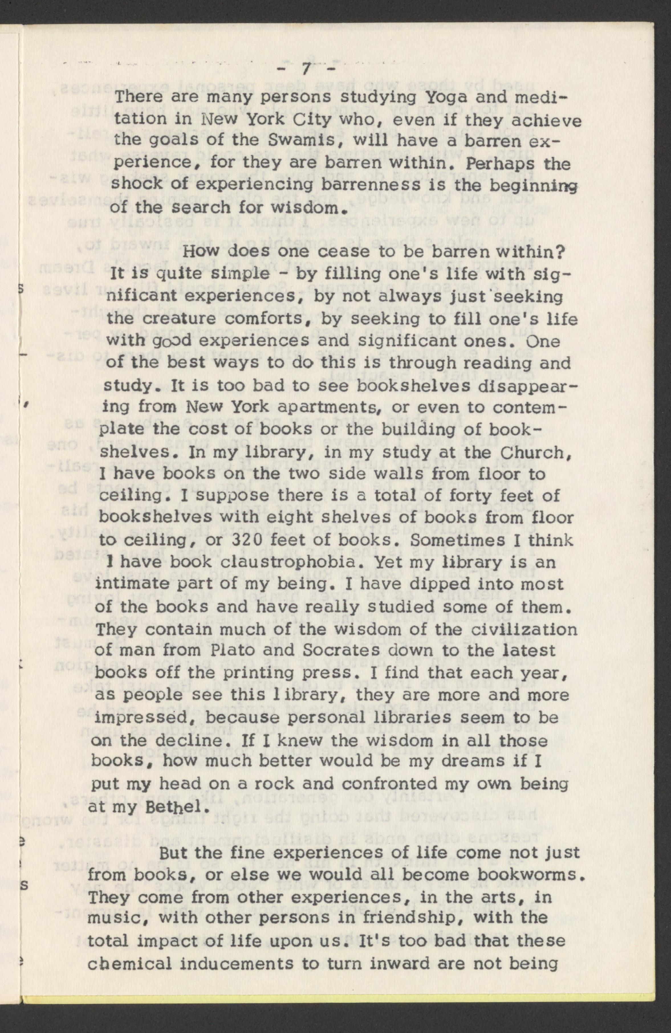 Scanned image of the current content page