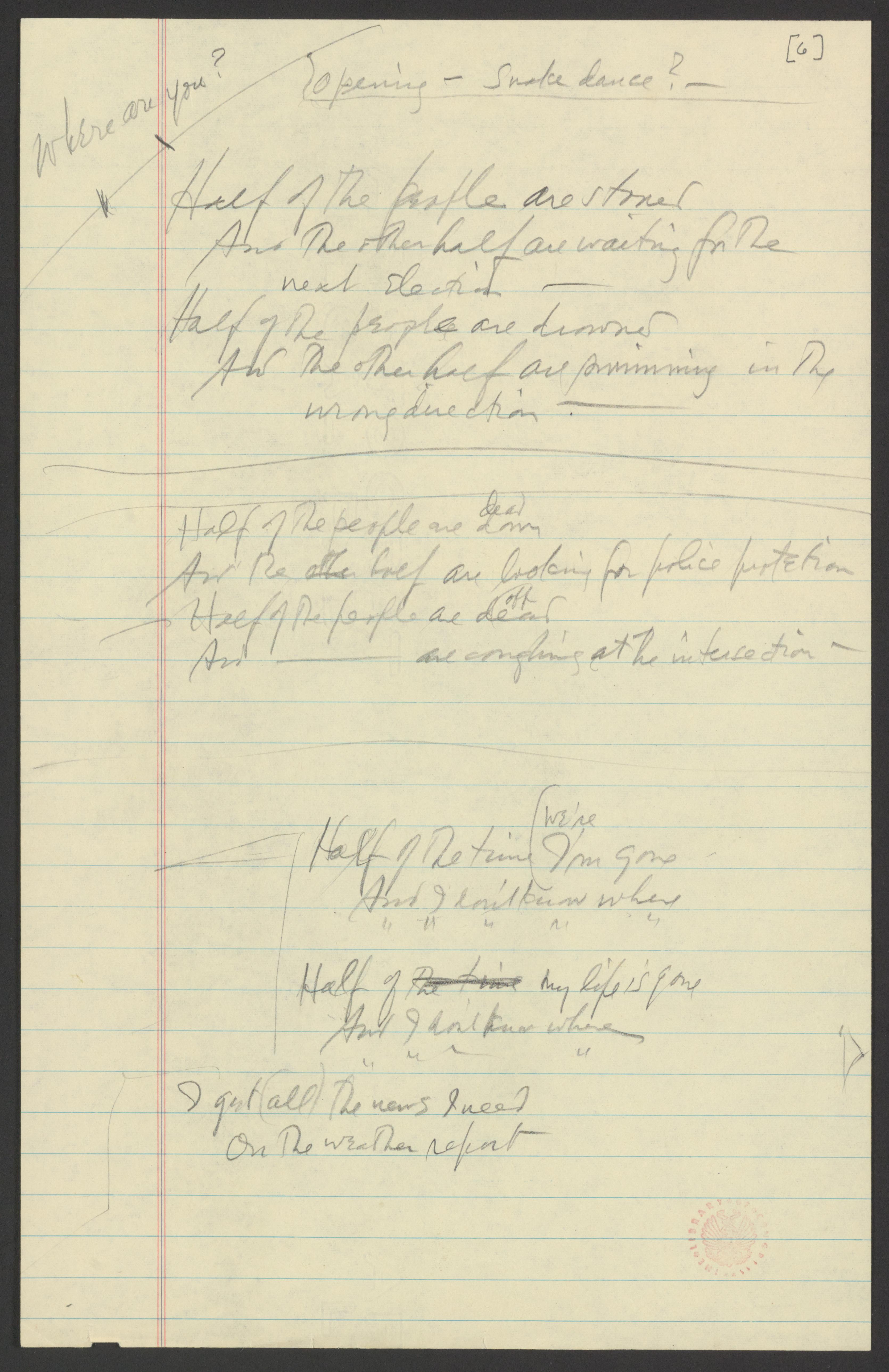Scanned image of the current content page