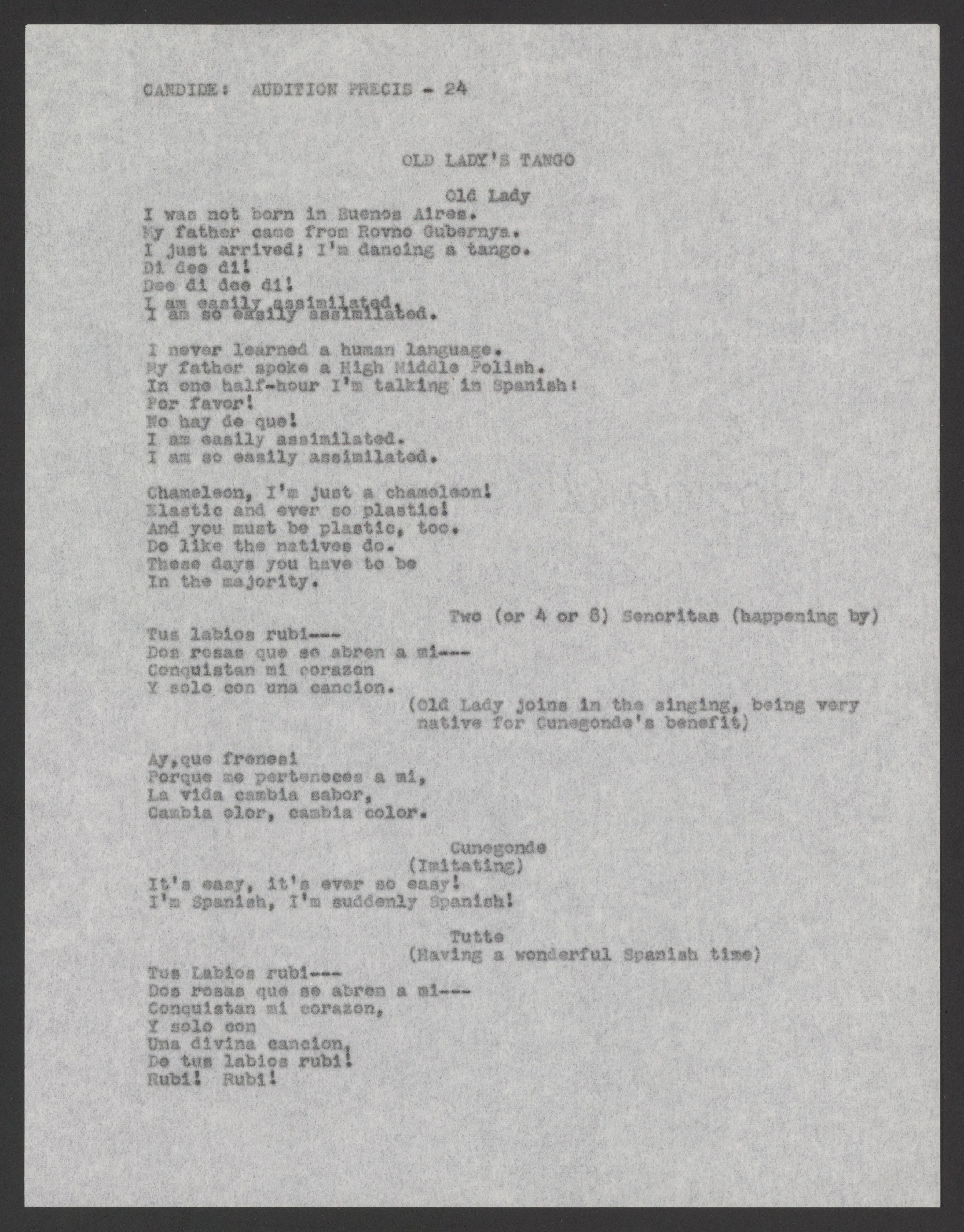 Scanned image of the current content page