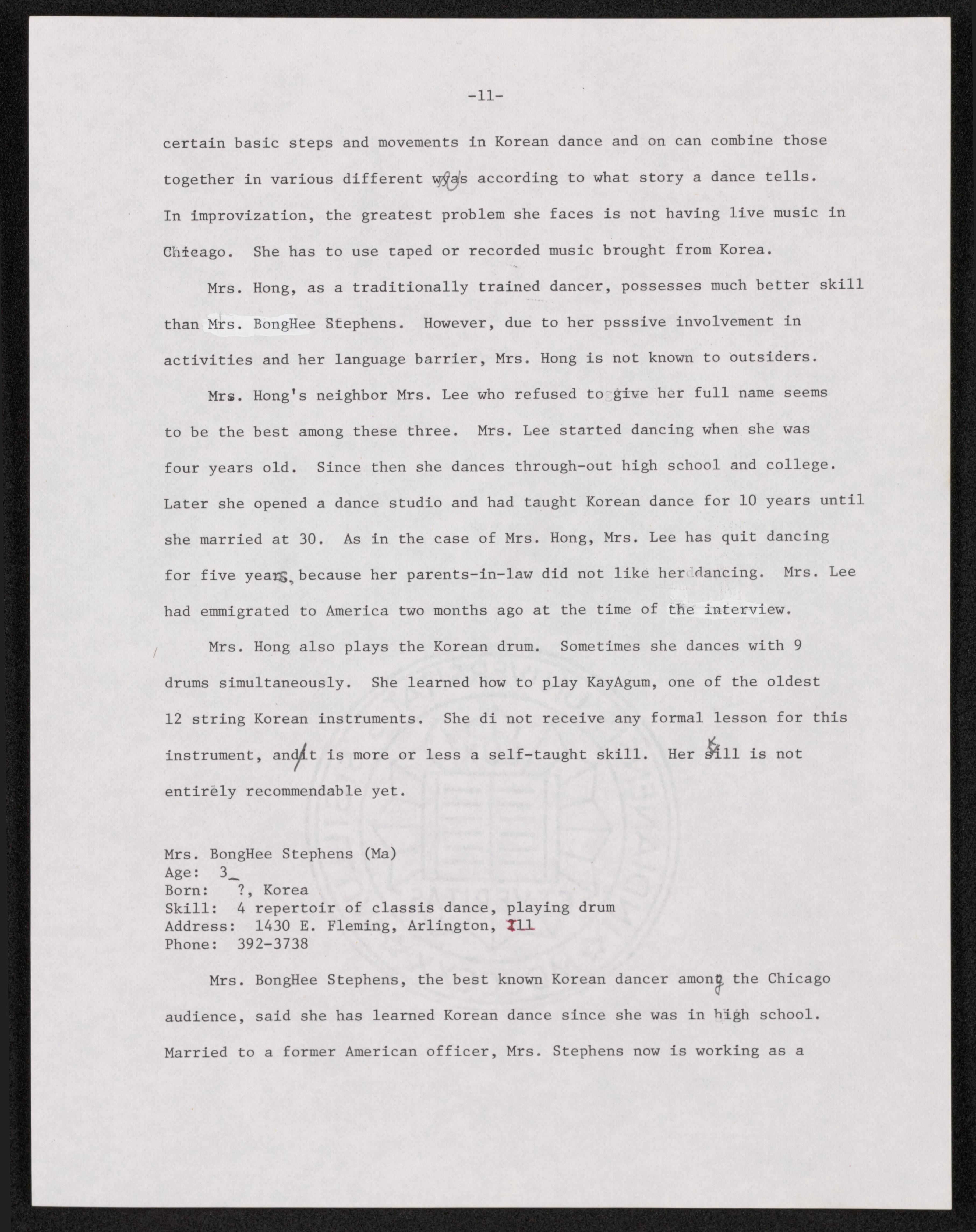 Scanned image of the current content page