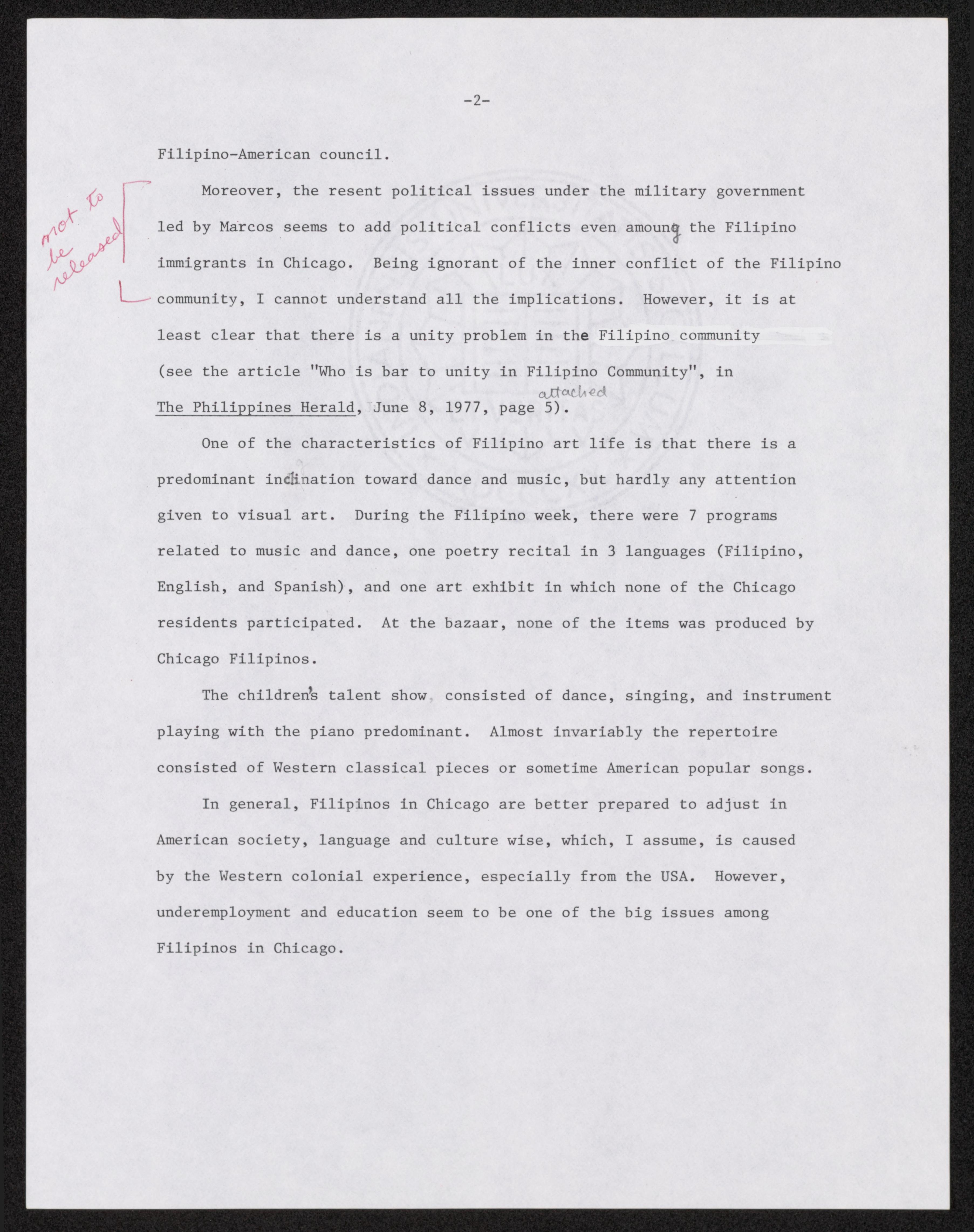 Scanned image of the current content page