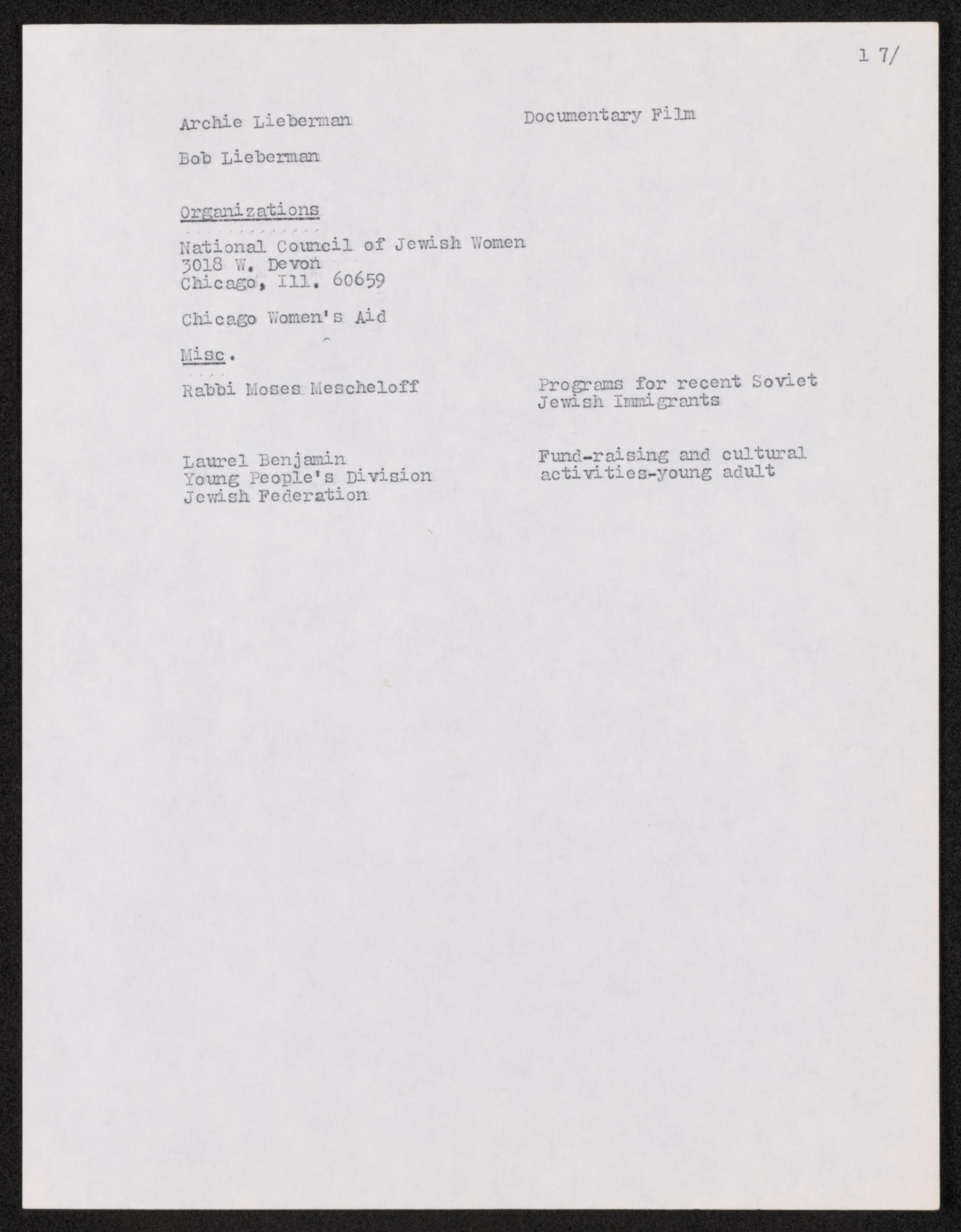 Scanned image of the current content page